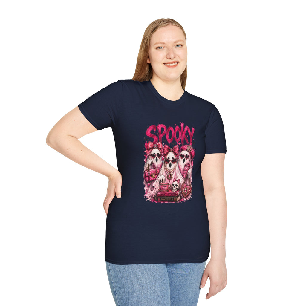 Spooky Pink Skull Trio T-Shirt