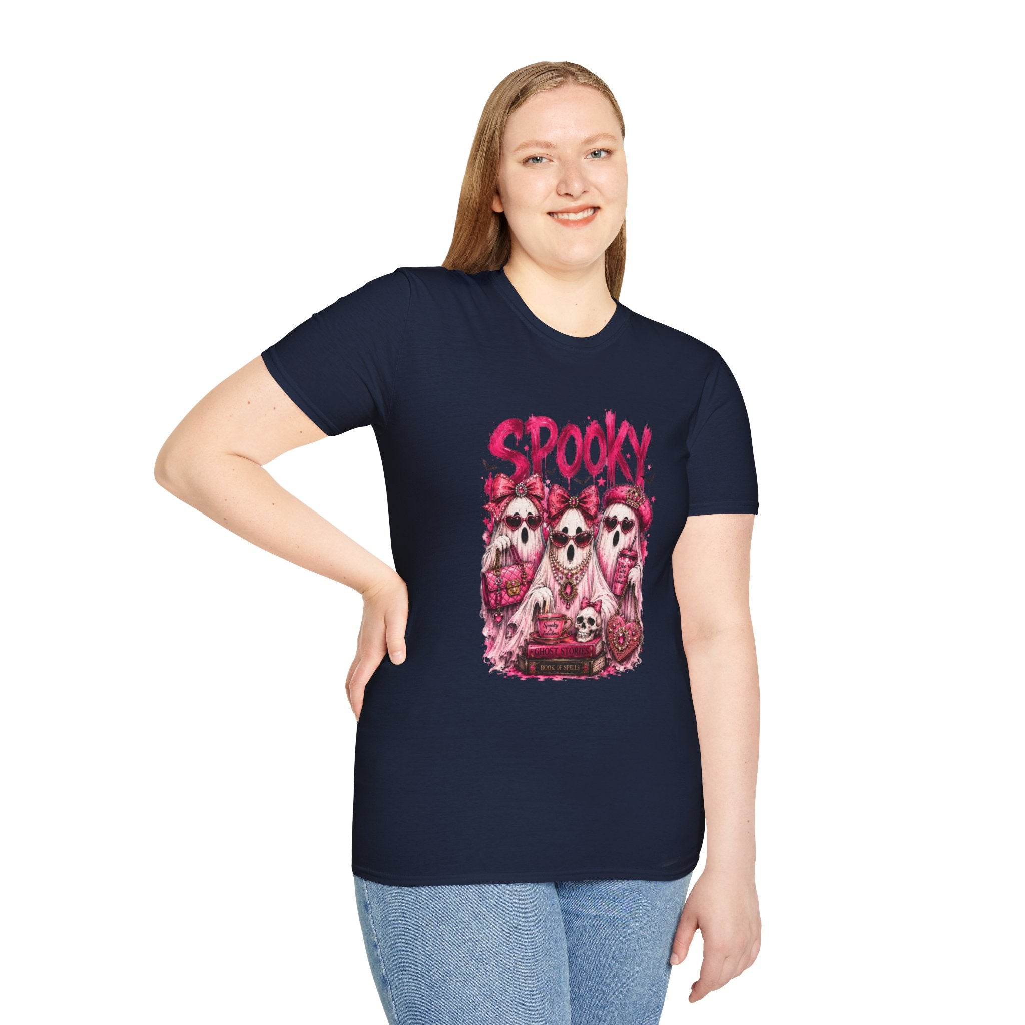 Spooky Pink Skull Trio T-Shirt