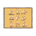 Fox Poses Woven Blanket — Cozy Cabin Throw for Animal Lovers