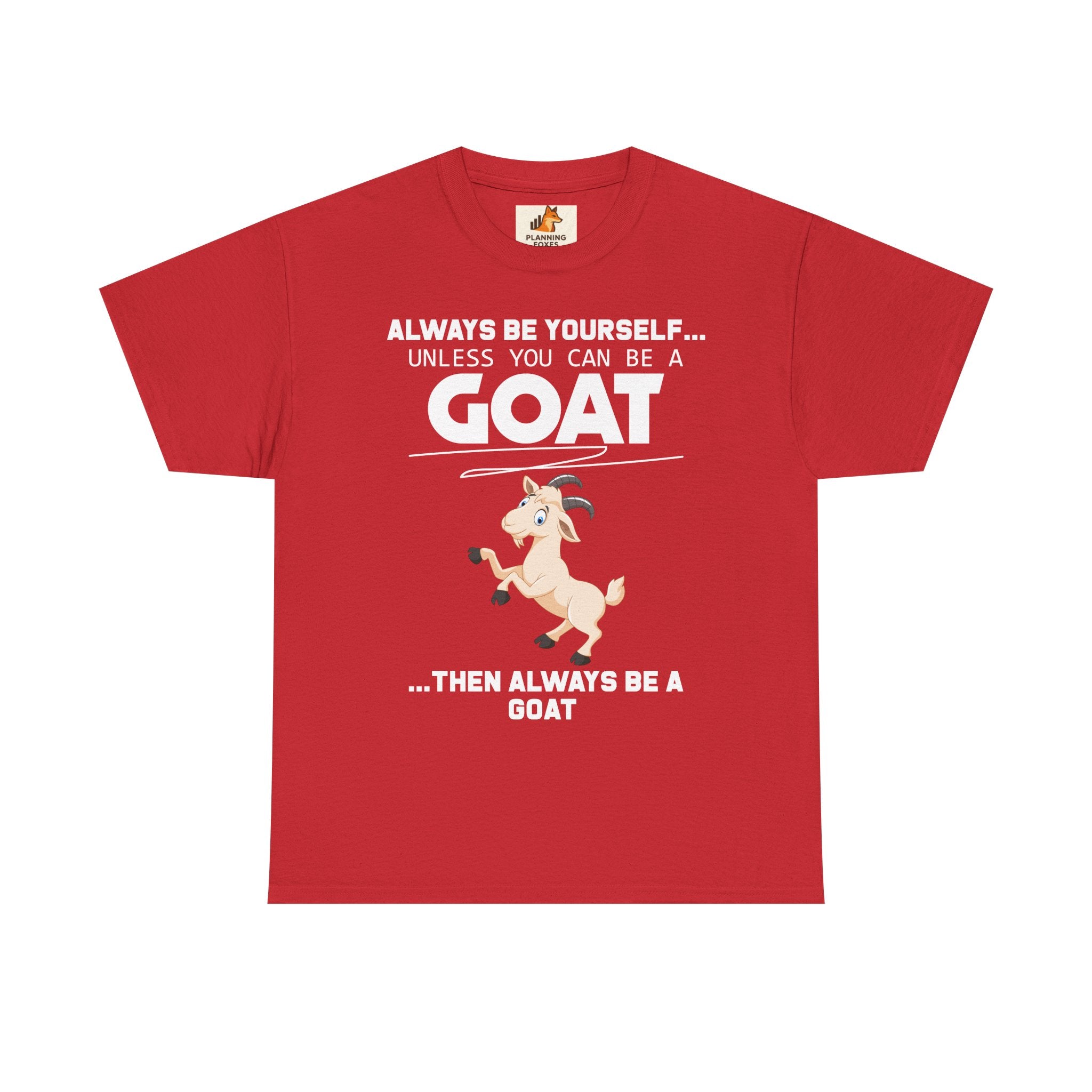 Cute Cartoon Goat Graphic Tee — Playful Farm Animal Shirt