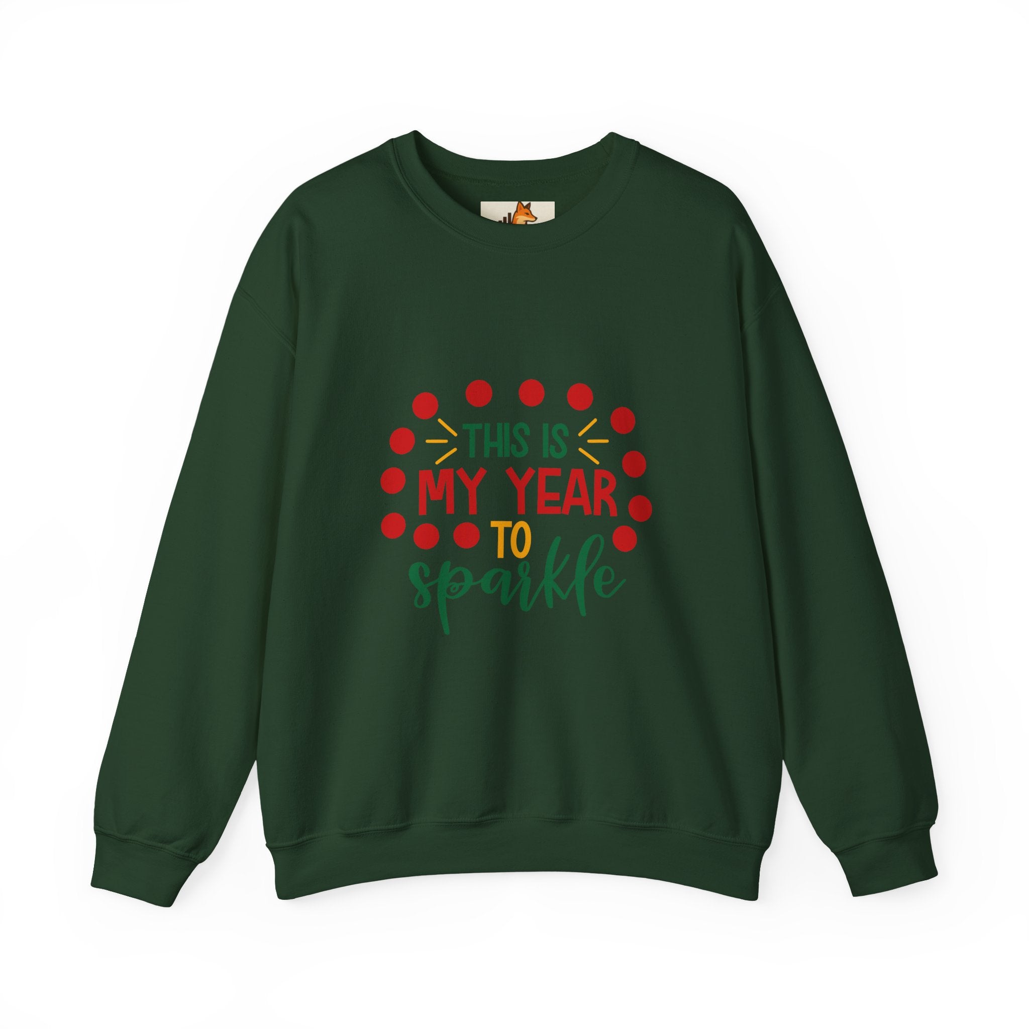 Crewneck Sweatshirt - "This Is My Year to Sparkle" Holiday Motivational Pullover