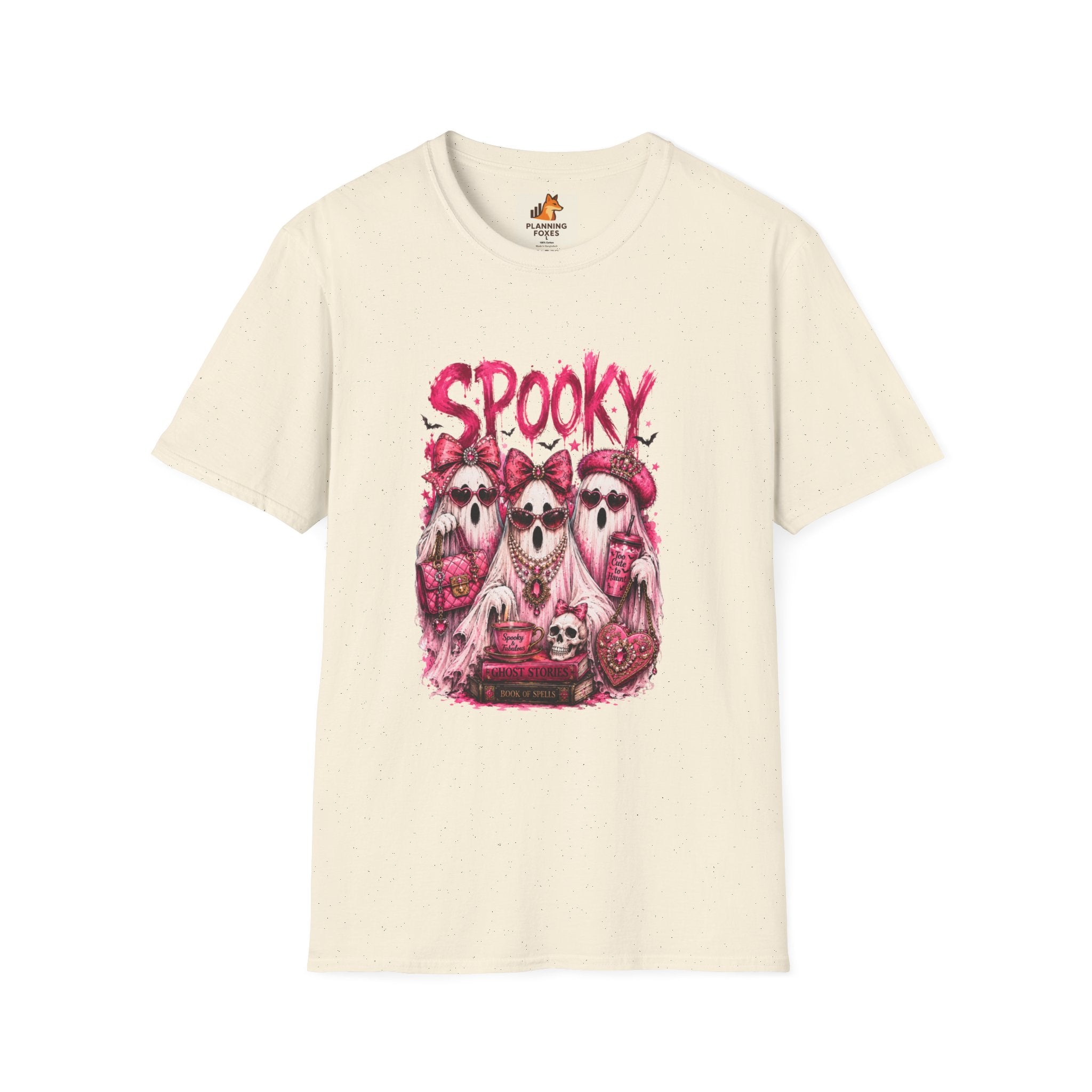 Spooky Pink Skull Trio T-Shirt