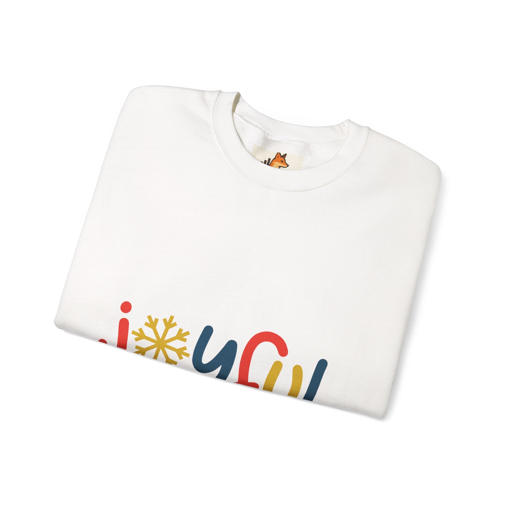 Joyful Snowflake Crewneck Sweatshirt — Festive Holiday Graphic Sweatshirt