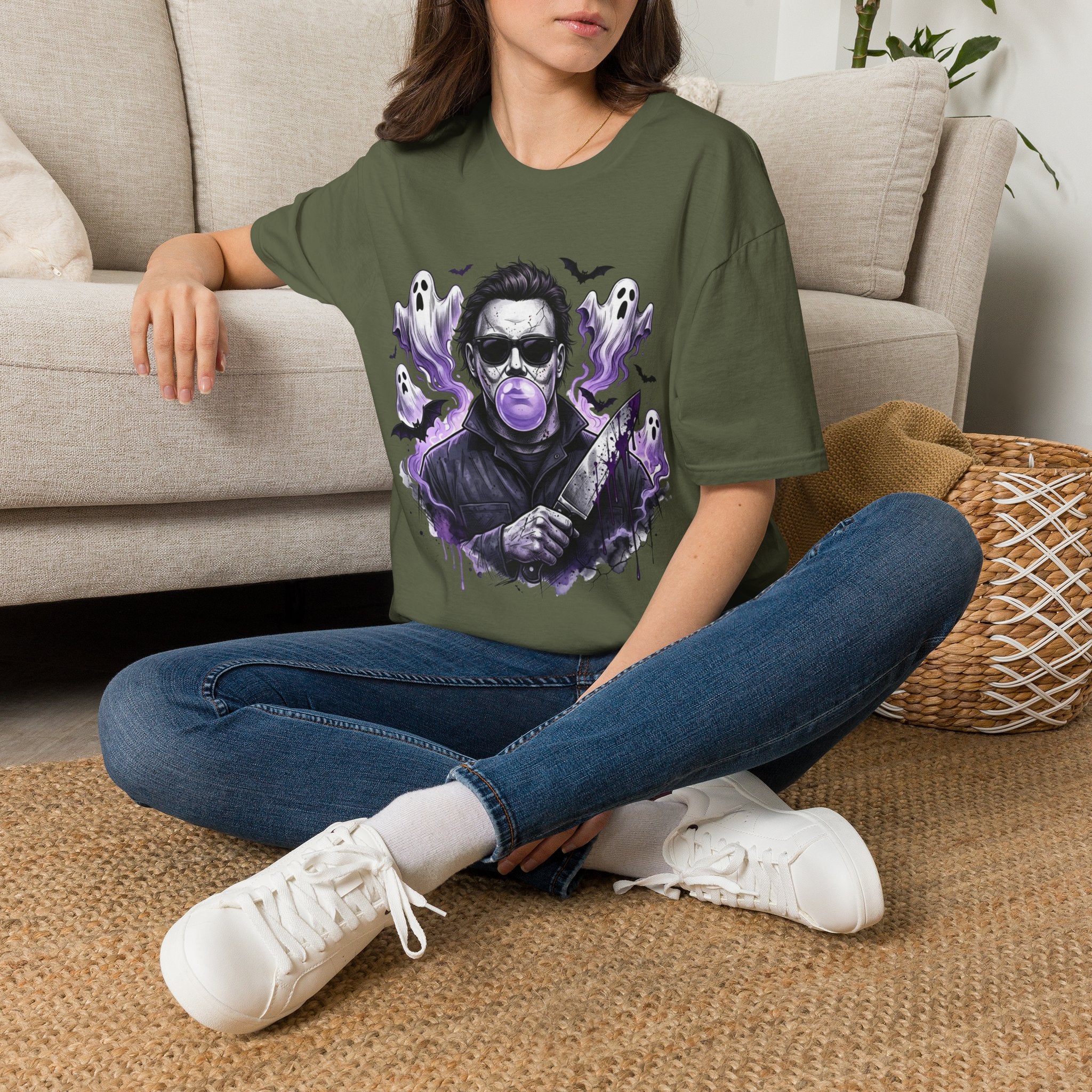 Vintage Horror Icon T-Shirt — Bubblegum Jason Design