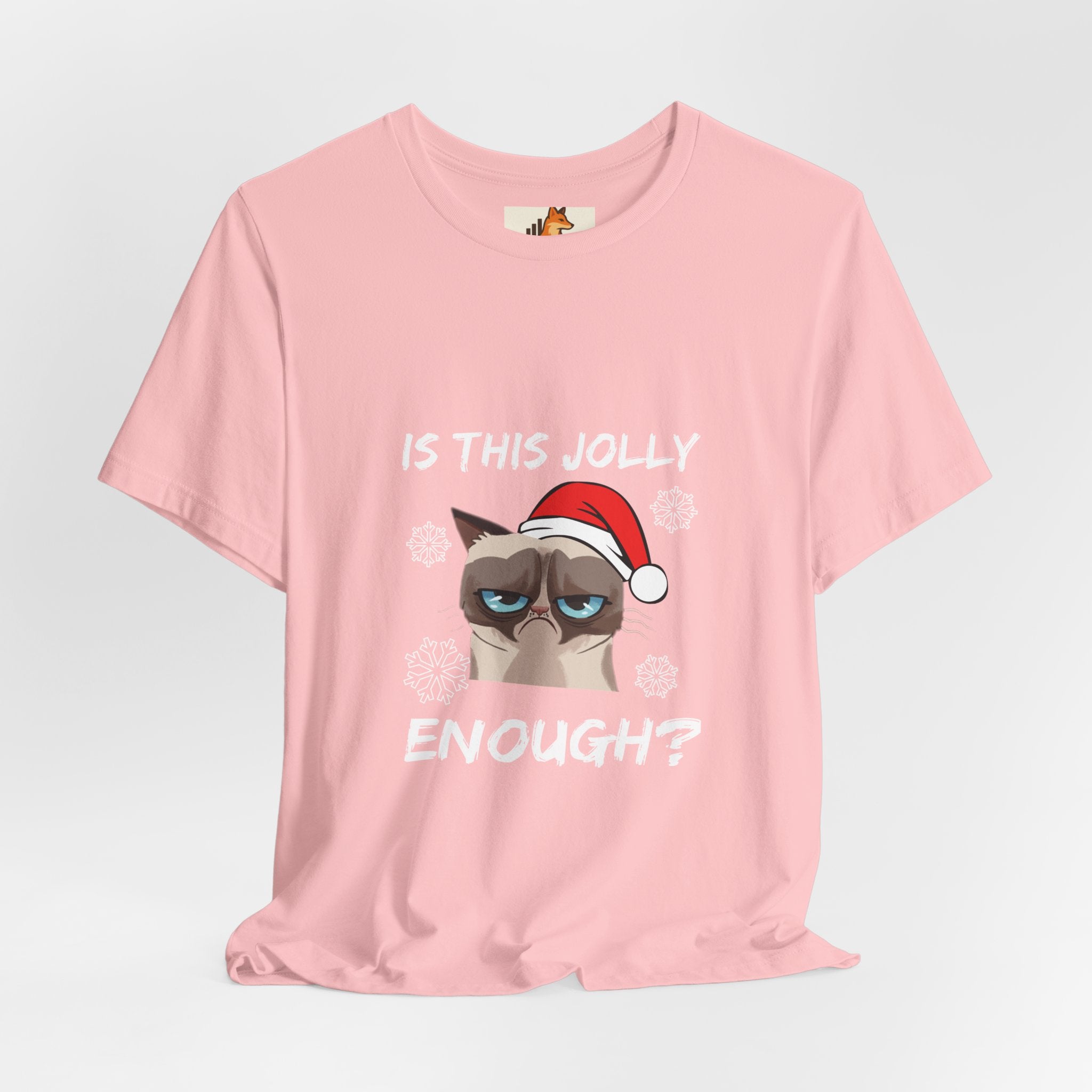 Grumpy Cat Santa Tee — Funny Holiday Graphic T-Shirt ('Is This Enough?')