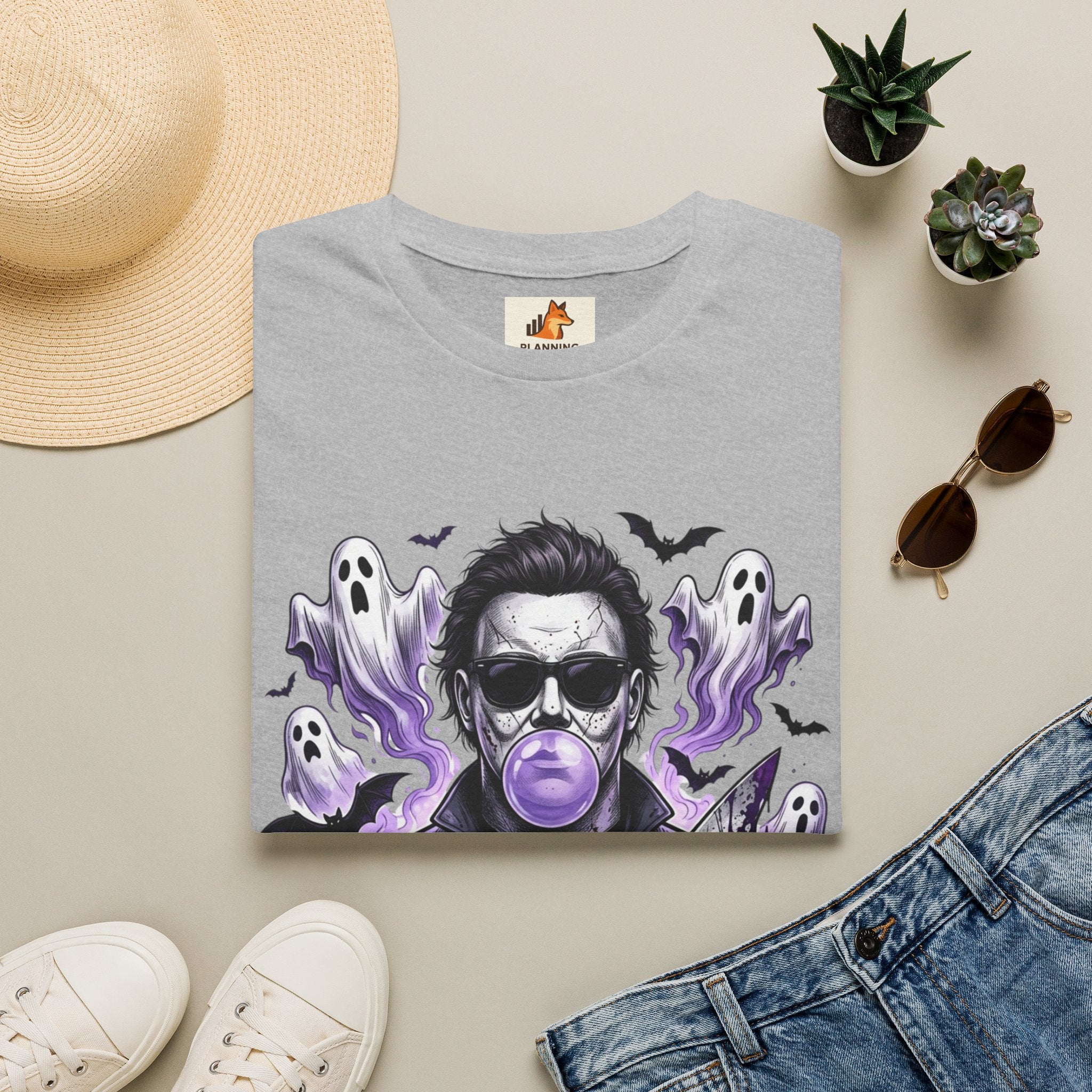 Vintage Horror Icon T-Shirt — Bubblegum Jason Design