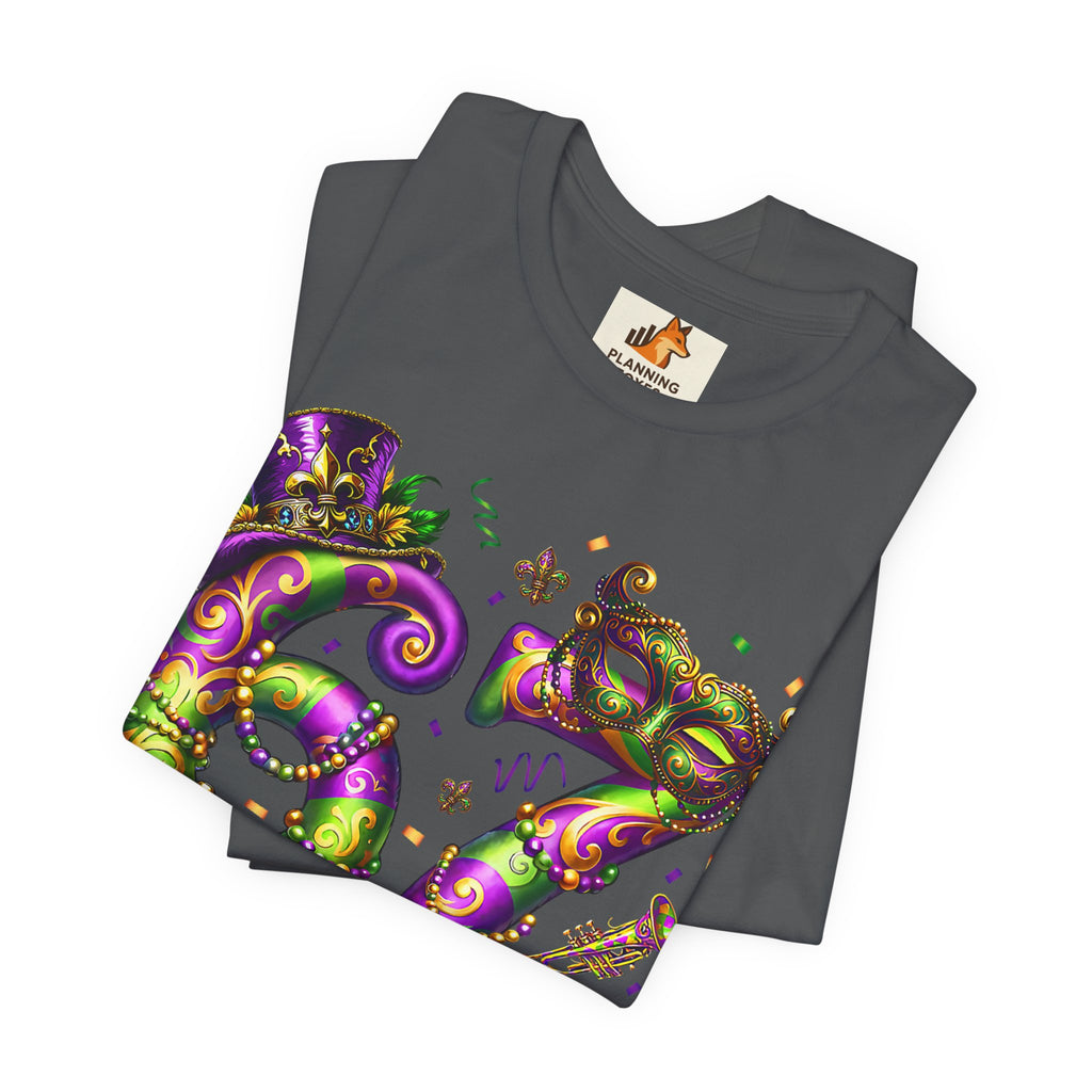 Mardi Gras 67 Bruh T-Shirt — Festive Beads & Mask Party Tee