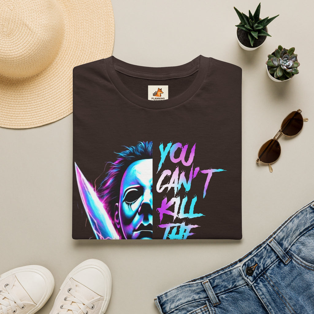 You Can't Kill the Boogeyman T‑Shirt — Retro Neon Michael Myers Horror Tee