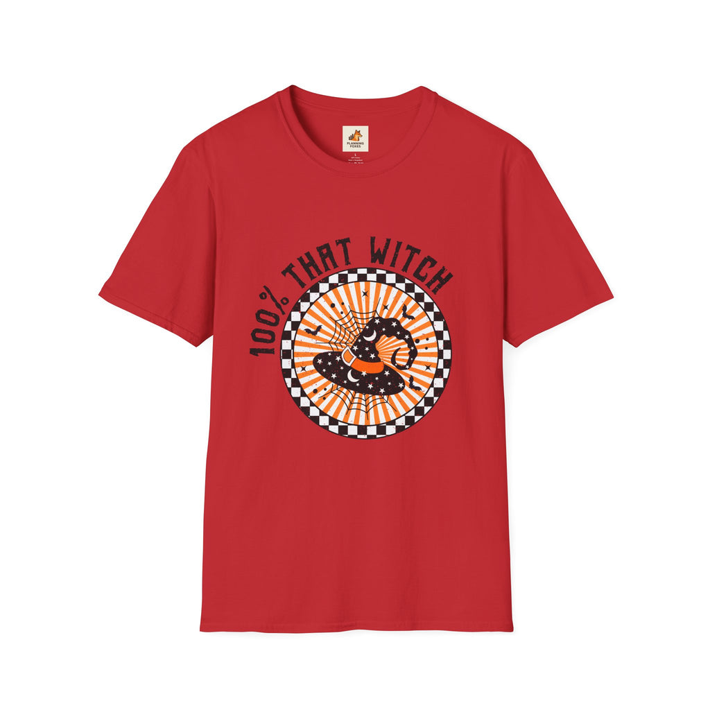 100% That Witch T-Shirt — Retro Halloween Witch Graphic Tee