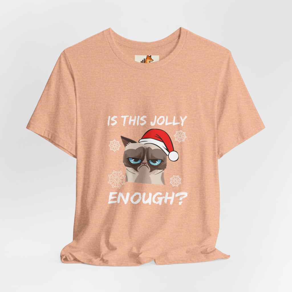 Grumpy Cat Santa Tee — Funny Holiday Graphic T-Shirt ('Is This Enough?')
