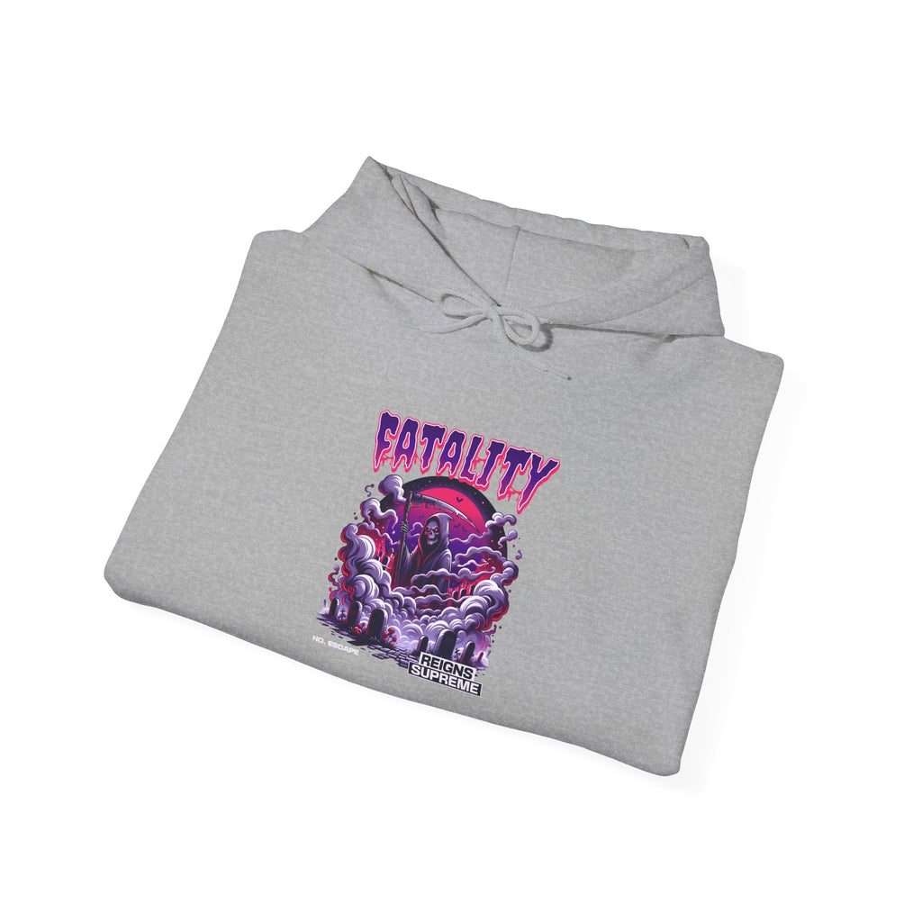 Halloween Spooky Club Hoodie — Fatality Retro Skull Horror Pullover