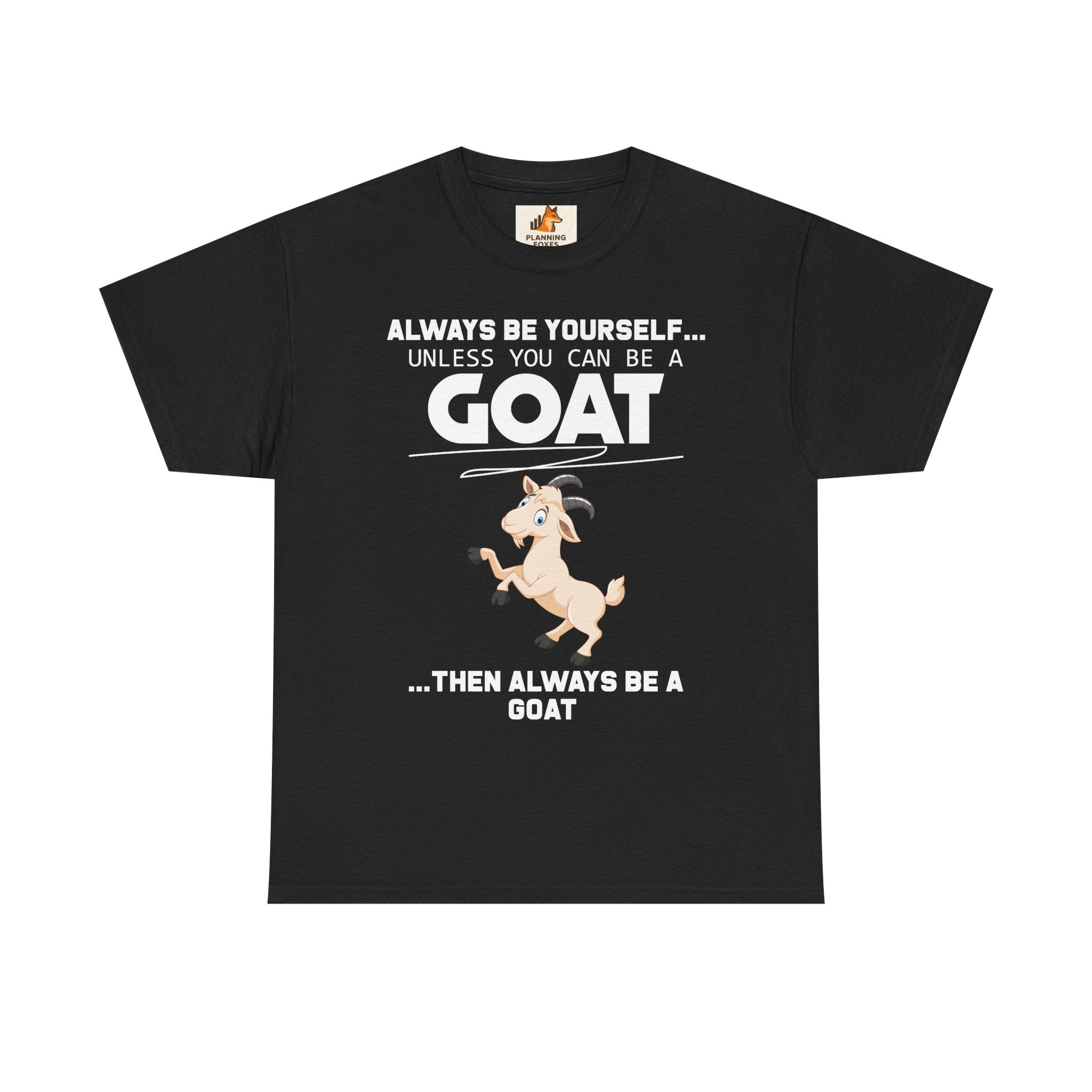 Cute Cartoon Goat Graphic Tee — Playful Farm Animal Shirt