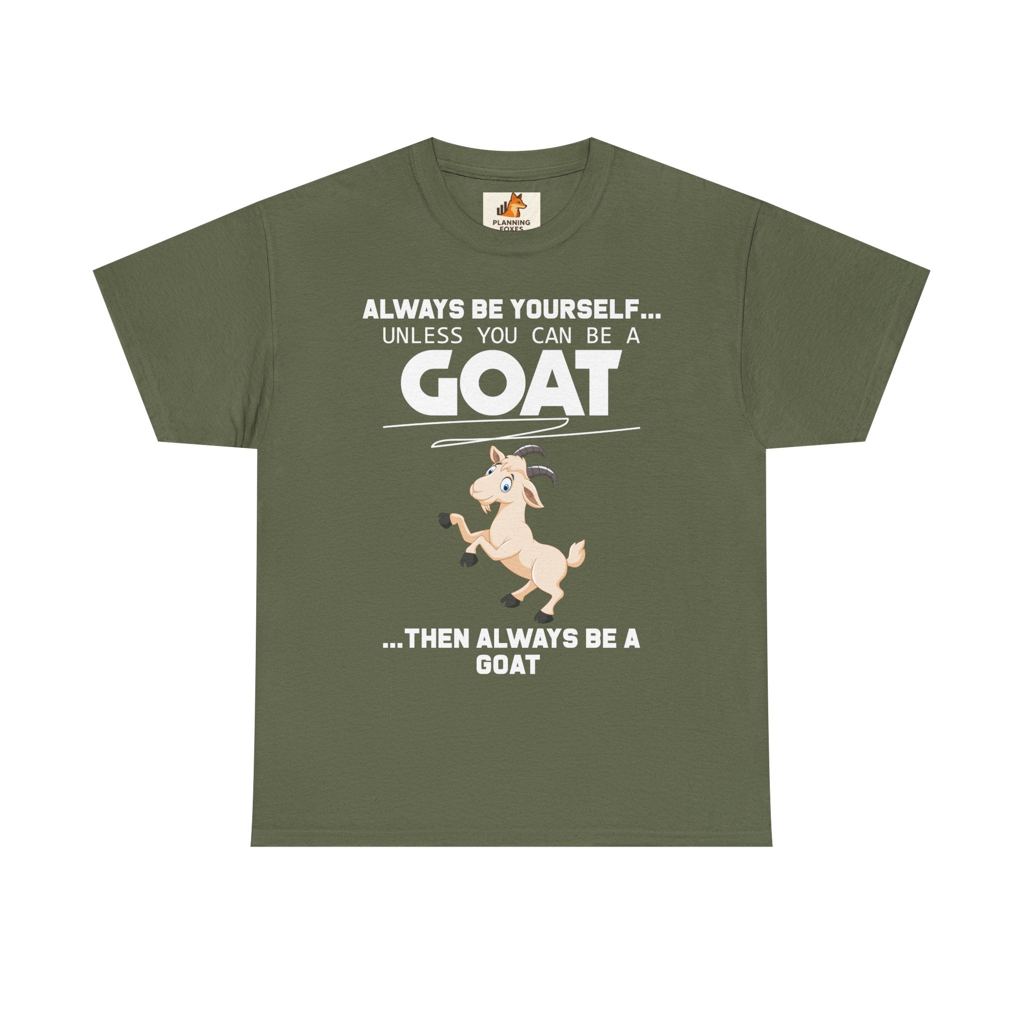 Cute Cartoon Goat Graphic Tee — Playful Farm Animal Shirt