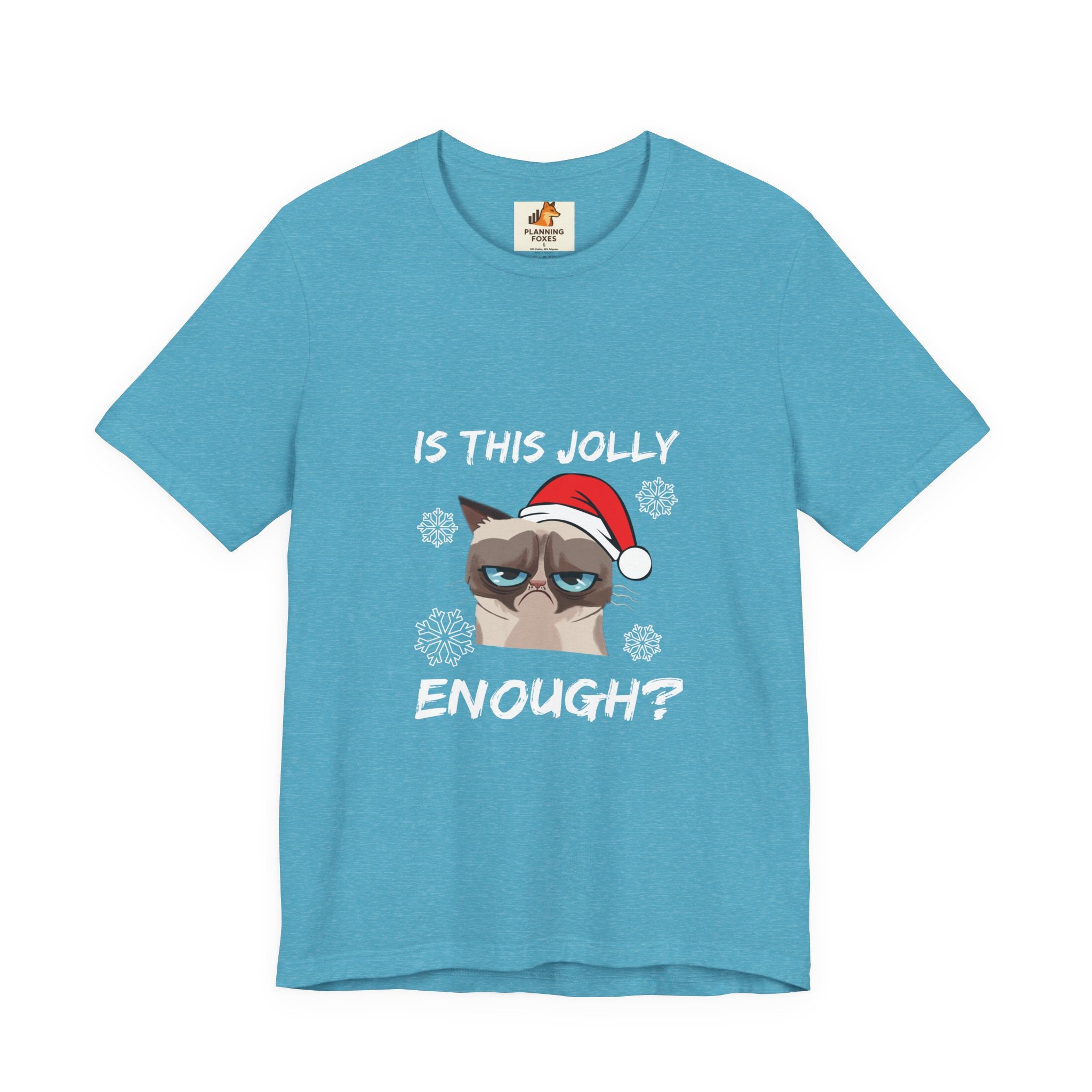 Grumpy Cat Santa Tee — Funny Holiday Graphic T-Shirt ('Is This Enough?')