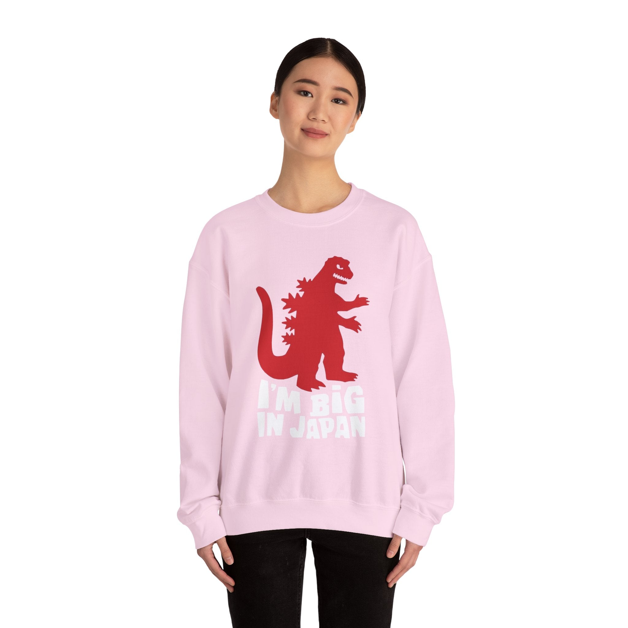 Red Godzilla Silhouette Crewneck Sweatshirt