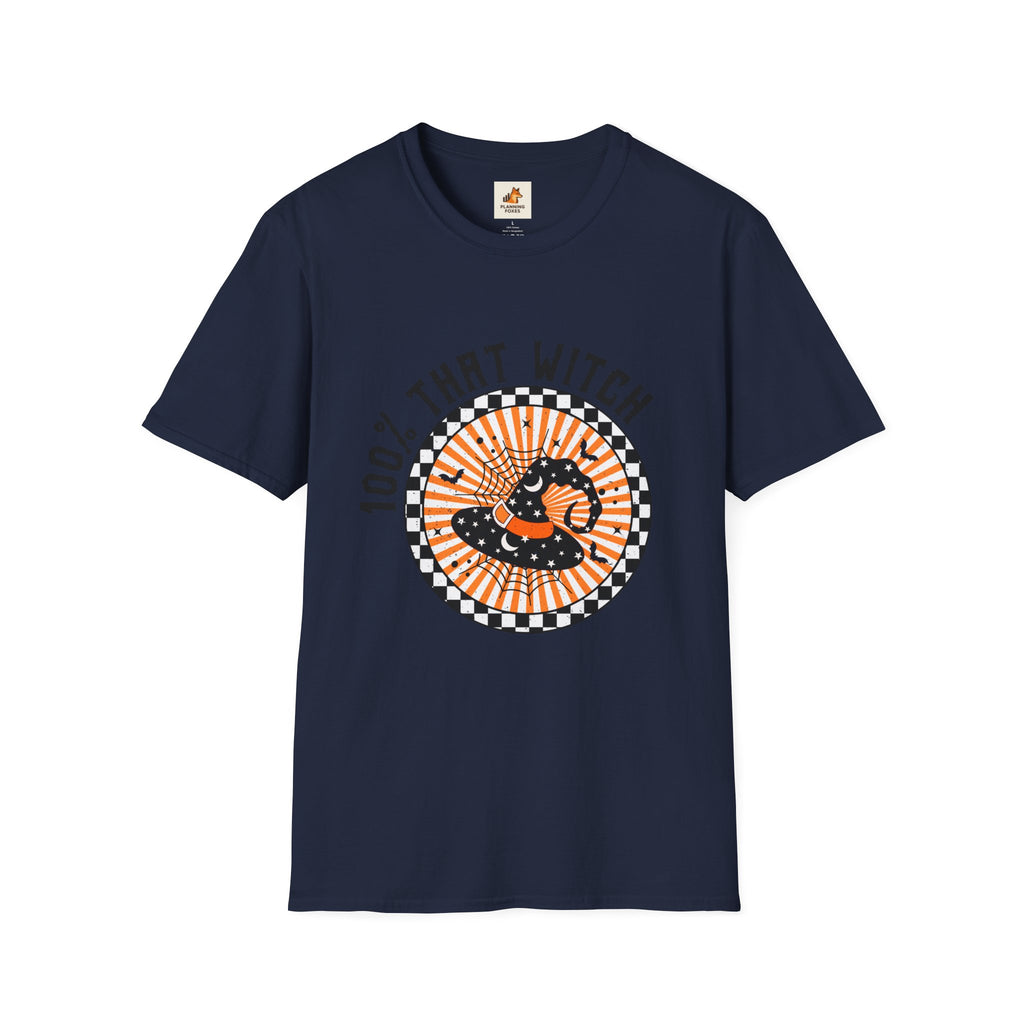100% That Witch T-Shirt — Retro Halloween Witch Graphic Tee
