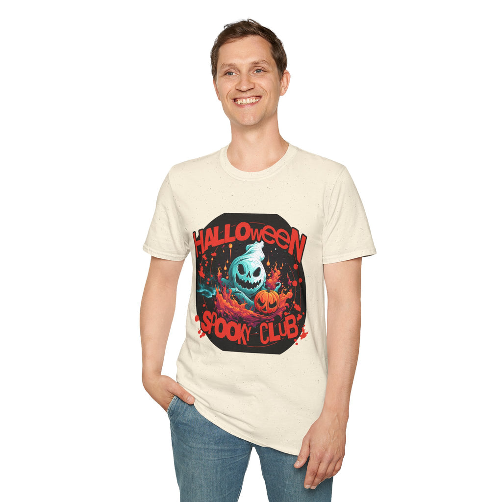 Halloween Spook Club T-Shirt — Haunted Pumpkin Ghost Graphic