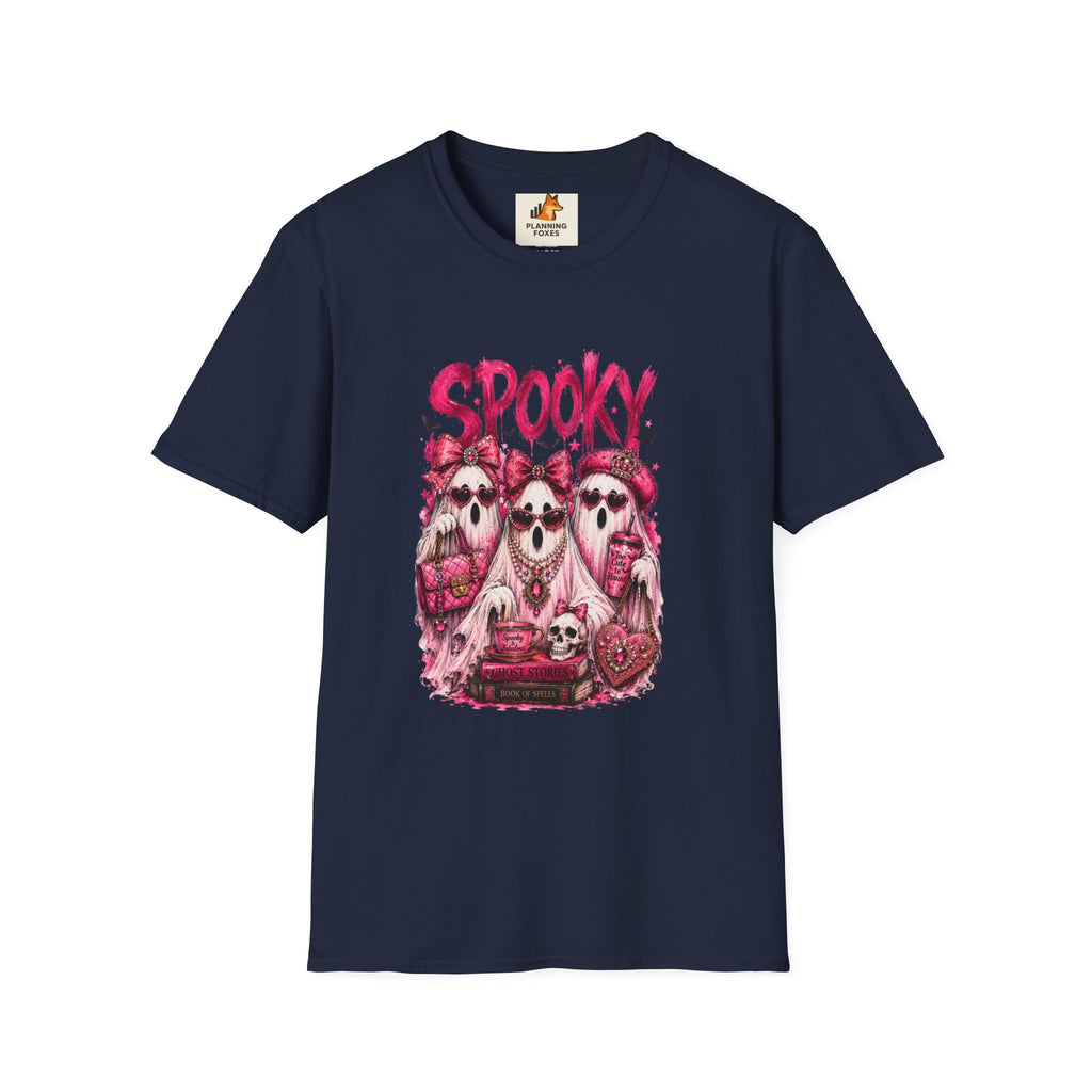 Spooky Pink Skull Trio T-Shirt