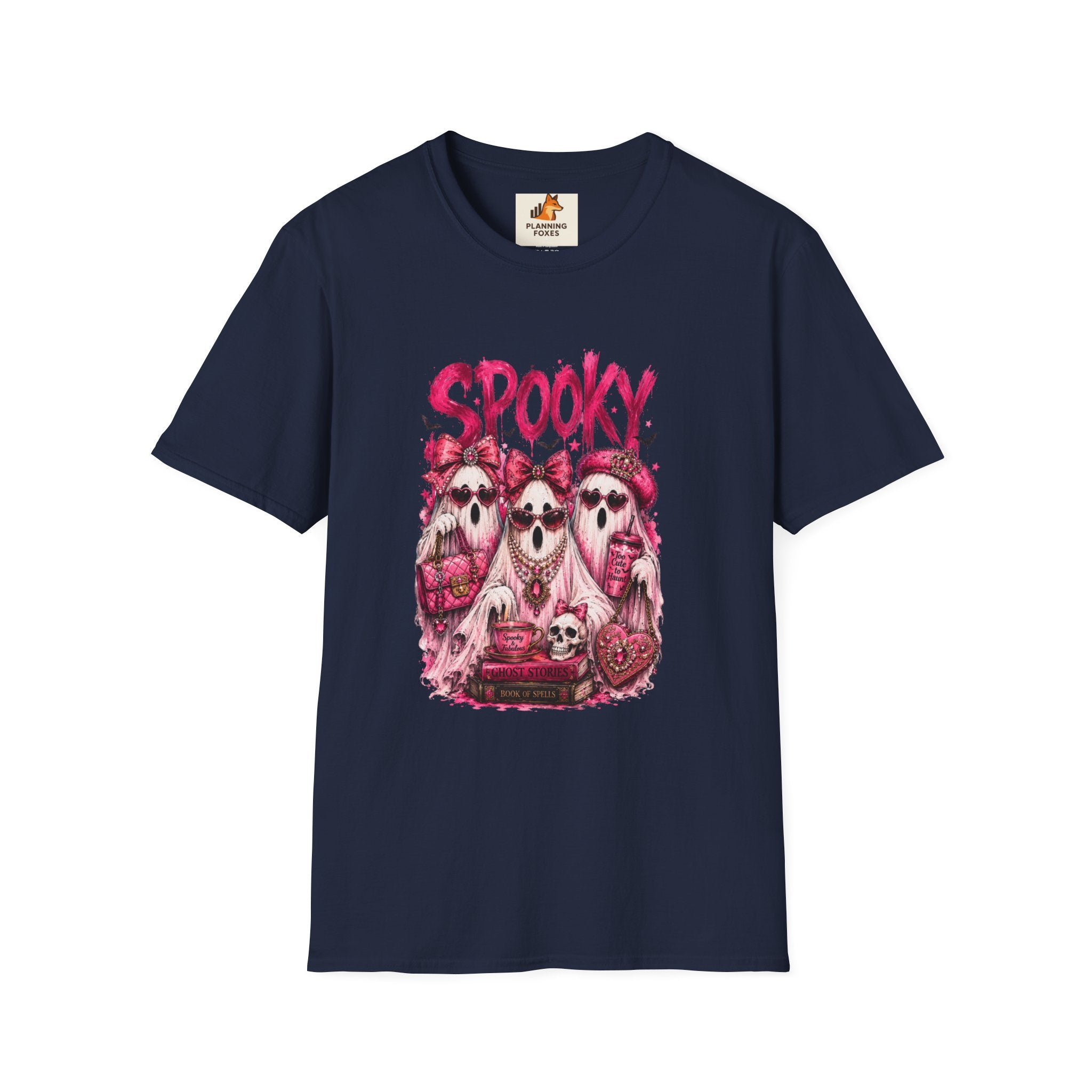 Spooky Pink Skull Trio T-Shirt