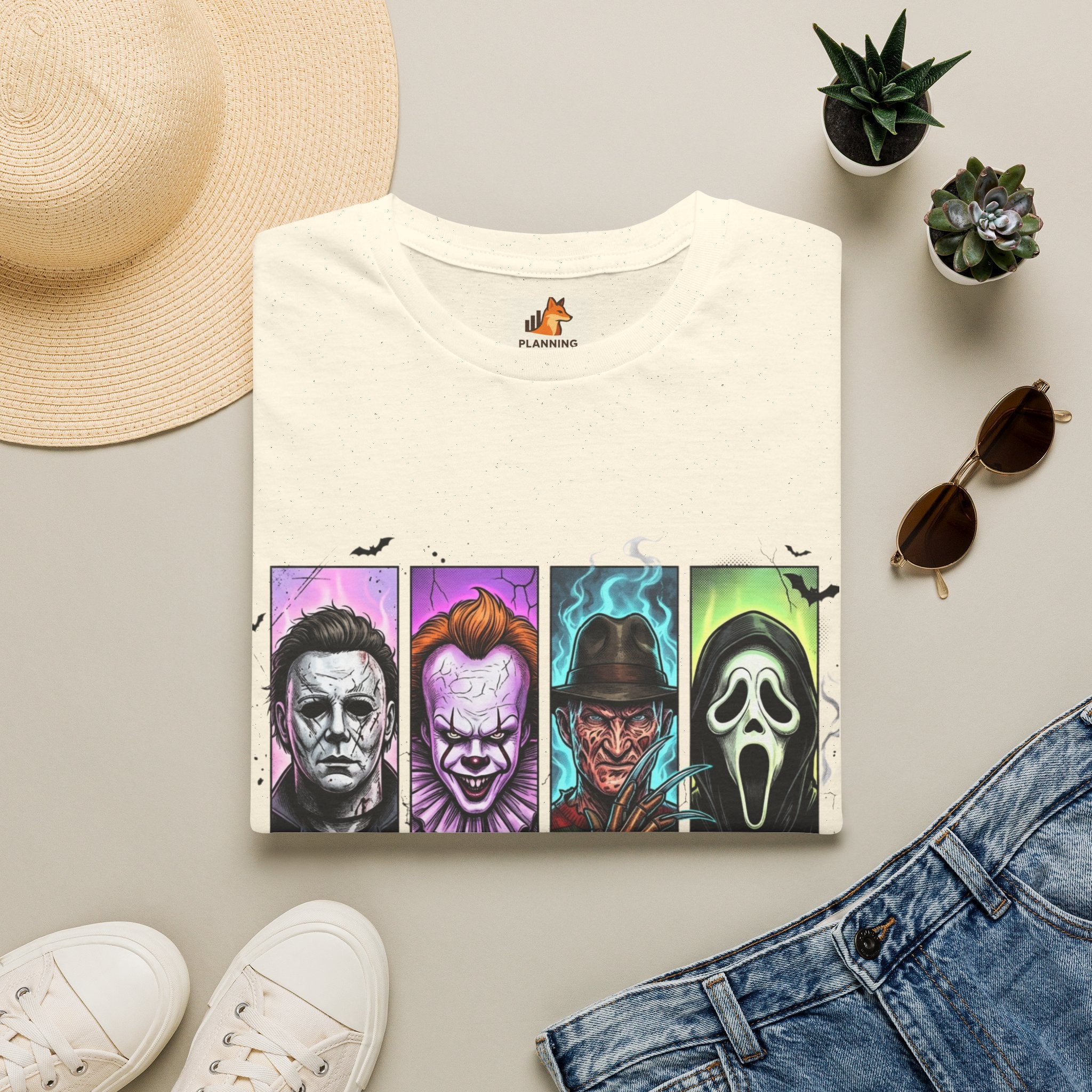 Halloween Horror Icons T-Shirt — "Spooky Season" Graphic Tee