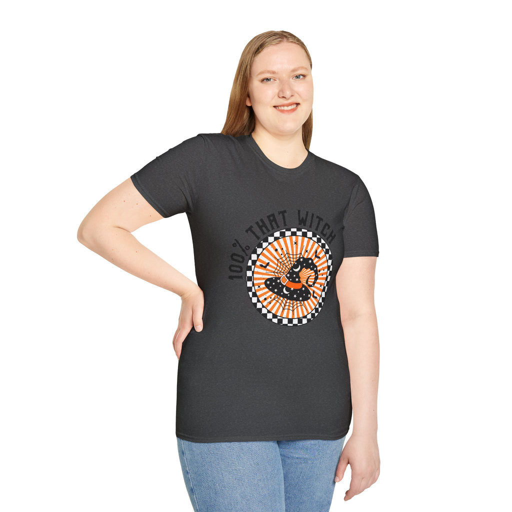 100% That Witch T-Shirt — Retro Halloween Witch Graphic Tee