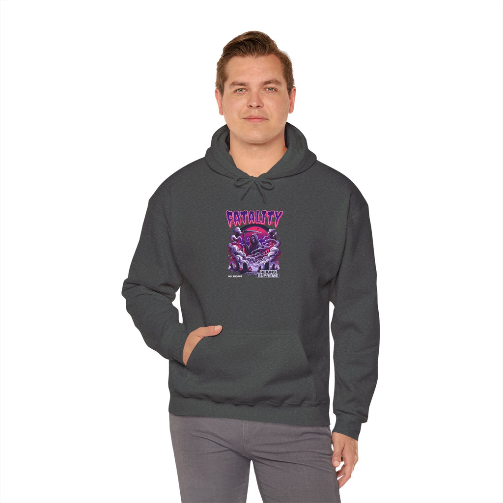 Halloween Spooky Club Hoodie — Fatality Retro Skull Horror Pullover