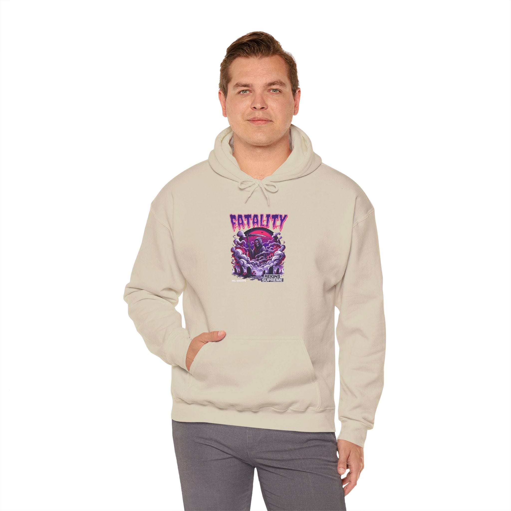 Halloween Spooky Club Hoodie — Fatality Retro Skull Horror Pullover