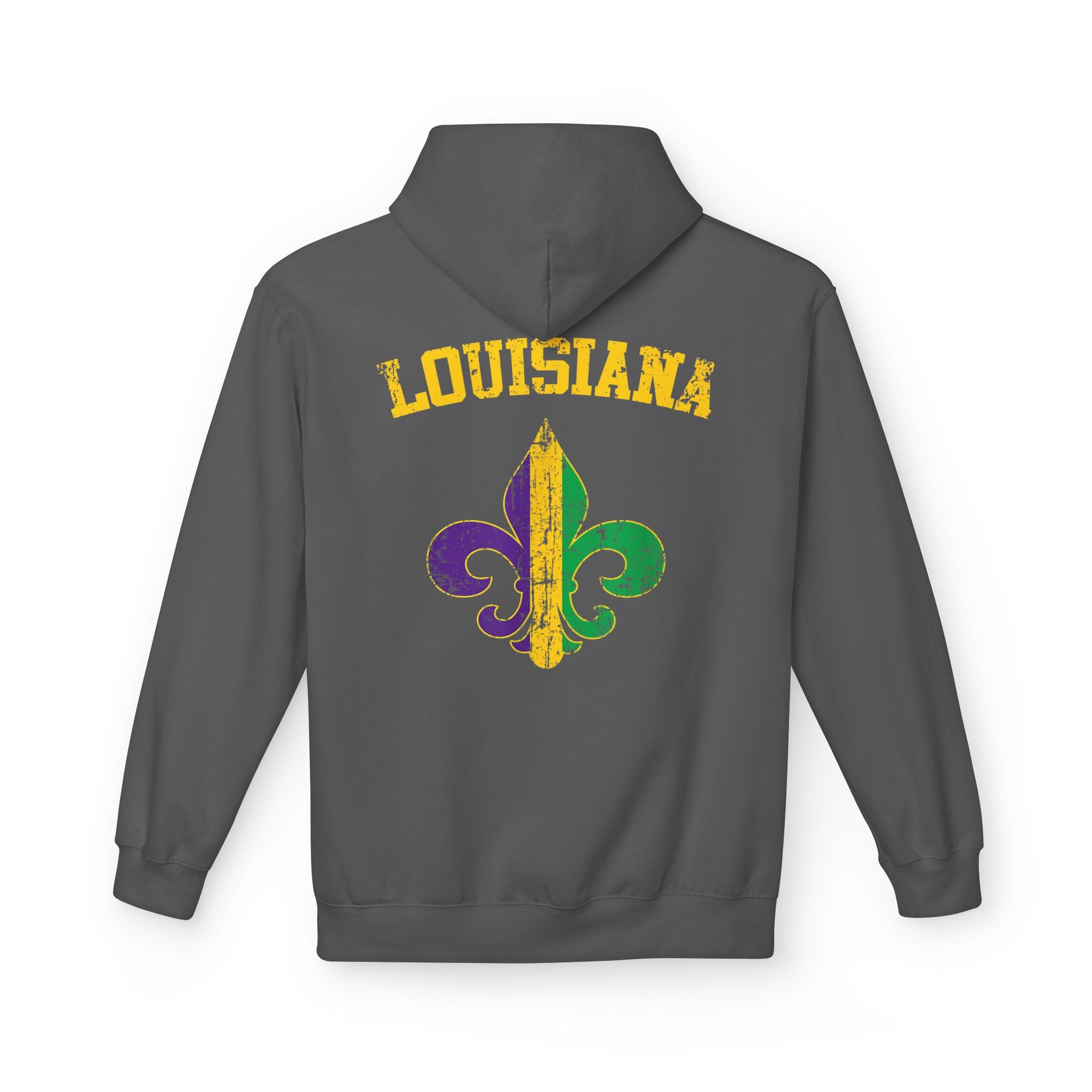 Mardi Gras Louisiana Fleur-de-Lis Hoodie — Bruh Gator Graphic