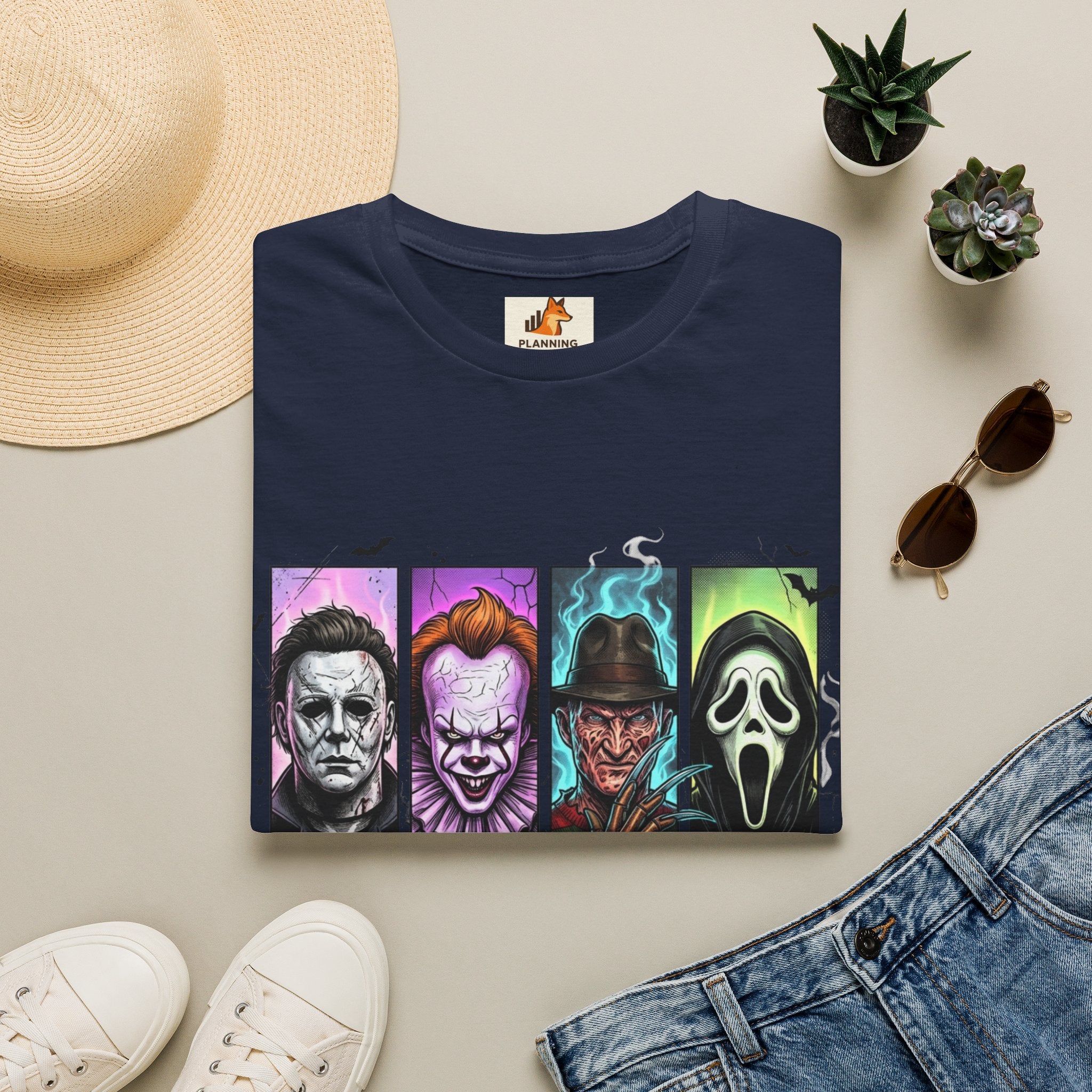 Halloween Horror Icons T-Shirt — "Spooky Season" Graphic Tee