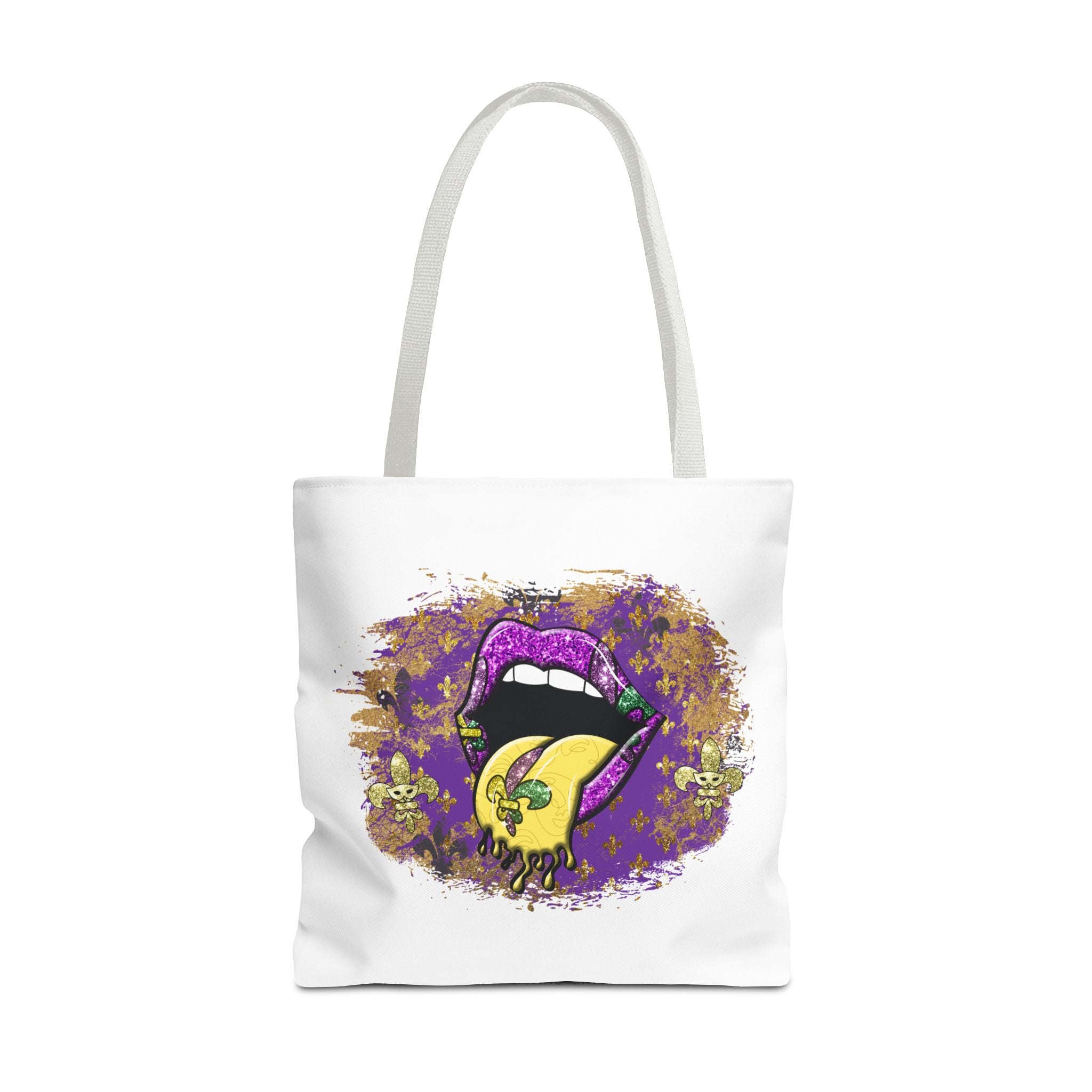 Graphic Tote Bag — Mardi Gras Tongue Pop Art