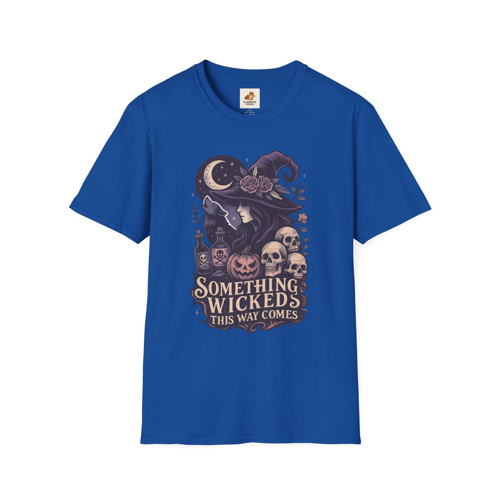 Witchy Moon T‑Shirt — "Something Wicked This Way Comes" Halloween Tee