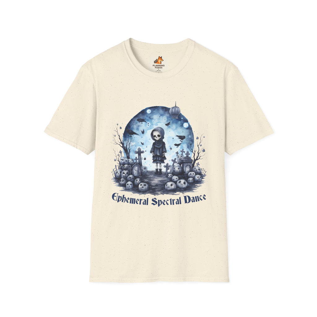 T-Shirt — Gothic Cute Grim Reaper Design (“Ephemeral Spectral Dance”)