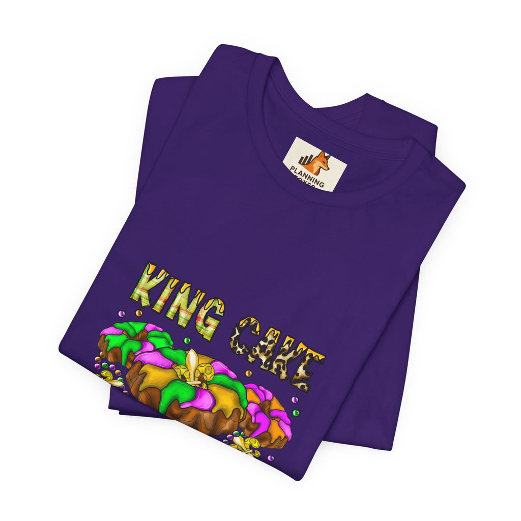 King Cake Calories Tee — Mardi Gras Louisiana Fleur-de-Lis Shirt