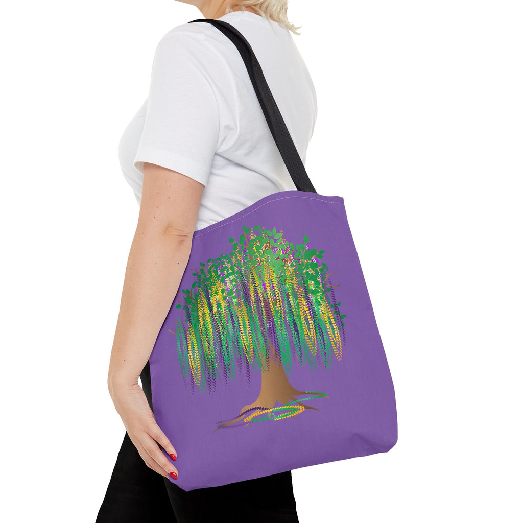 Mardi Gras Bead Tree Art Tote