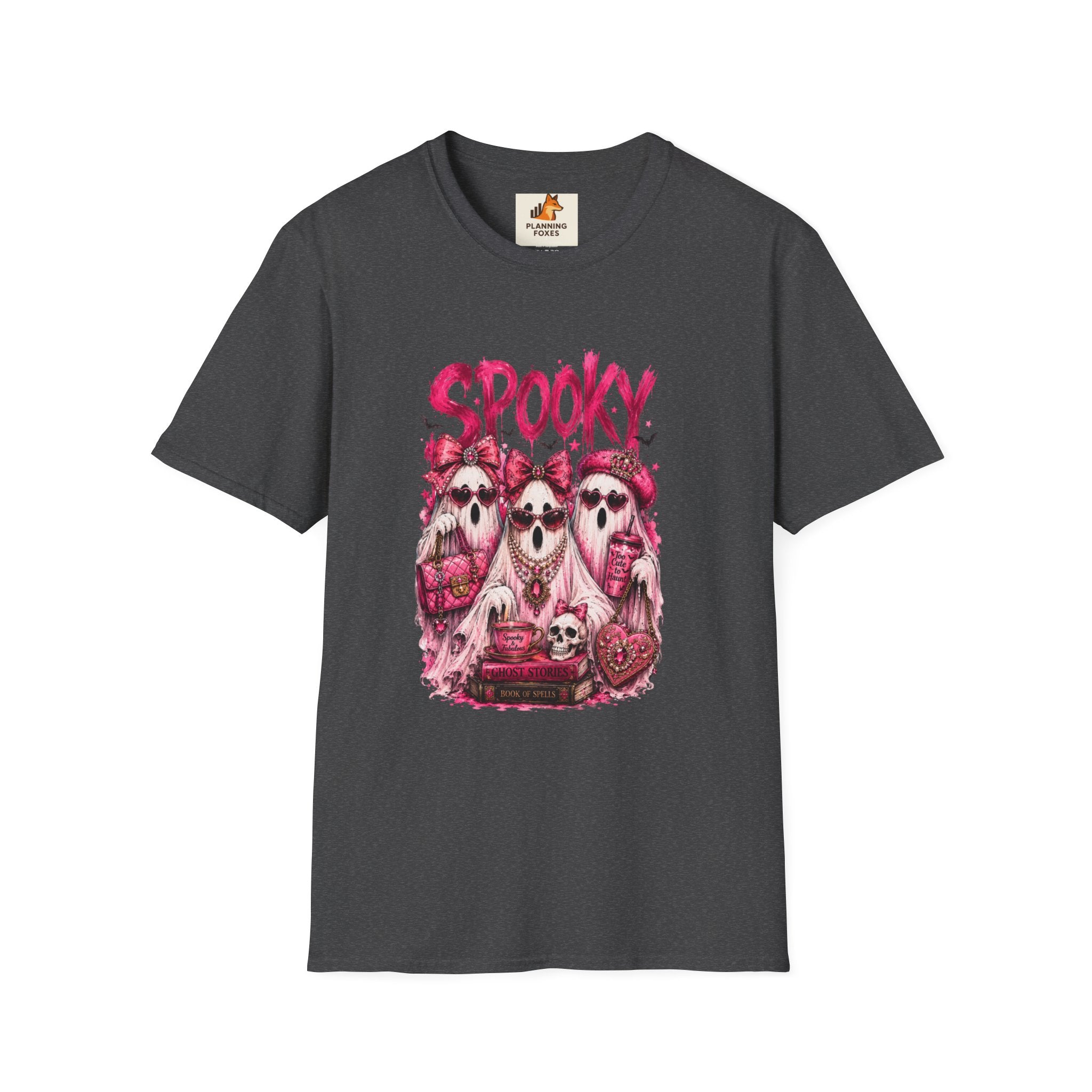 Spooky Pink Skull Trio T-Shirt