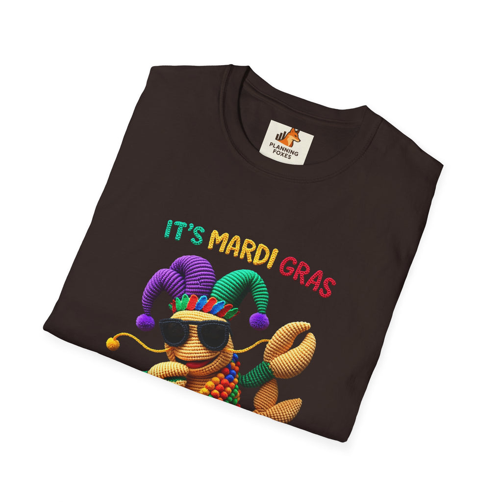 Mardi Gras Crab T-Shirt – "It's Mardi Gras Bruh" Party Tee