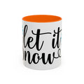 Let It Snow Accent Coffee Mug — Winter Holiday Snowflake Coffee Cup (11/15oz)