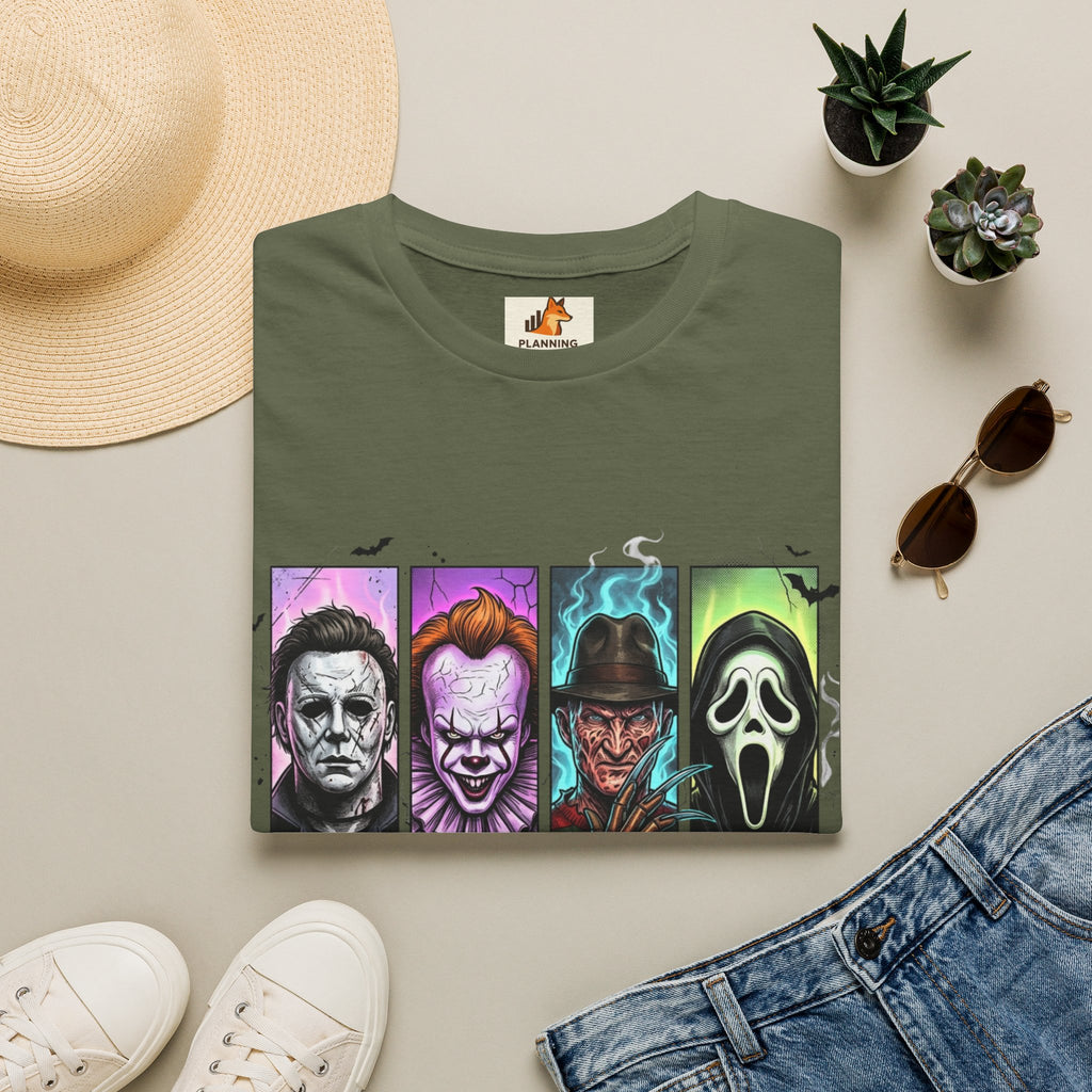 Halloween Horror Icons T-Shirt — "Spooky Season" Graphic Tee