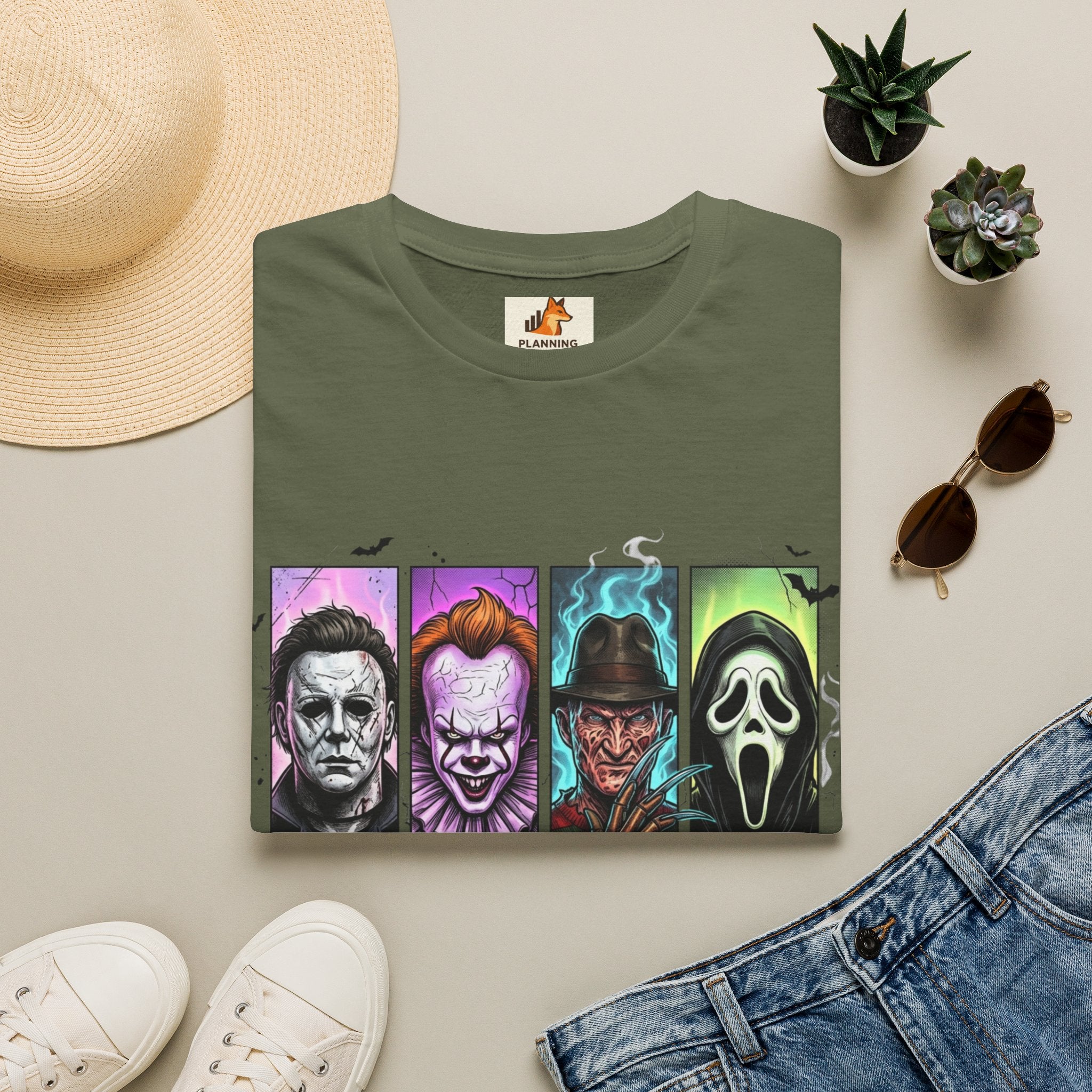 Halloween Horror Icons T-Shirt — "Spooky Season" Graphic Tee