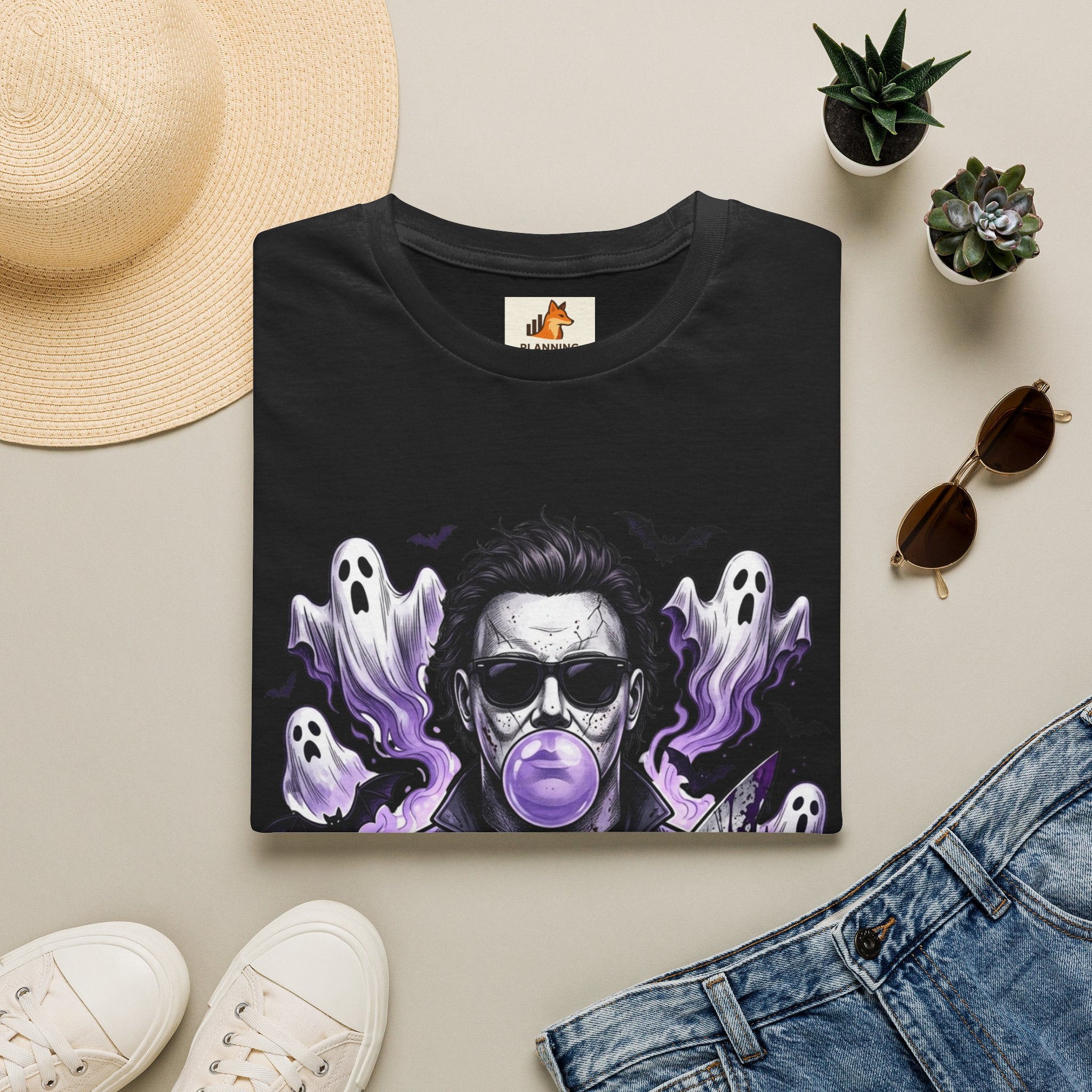 Vintage Horror Icon T-Shirt — Bubblegum Jason Design