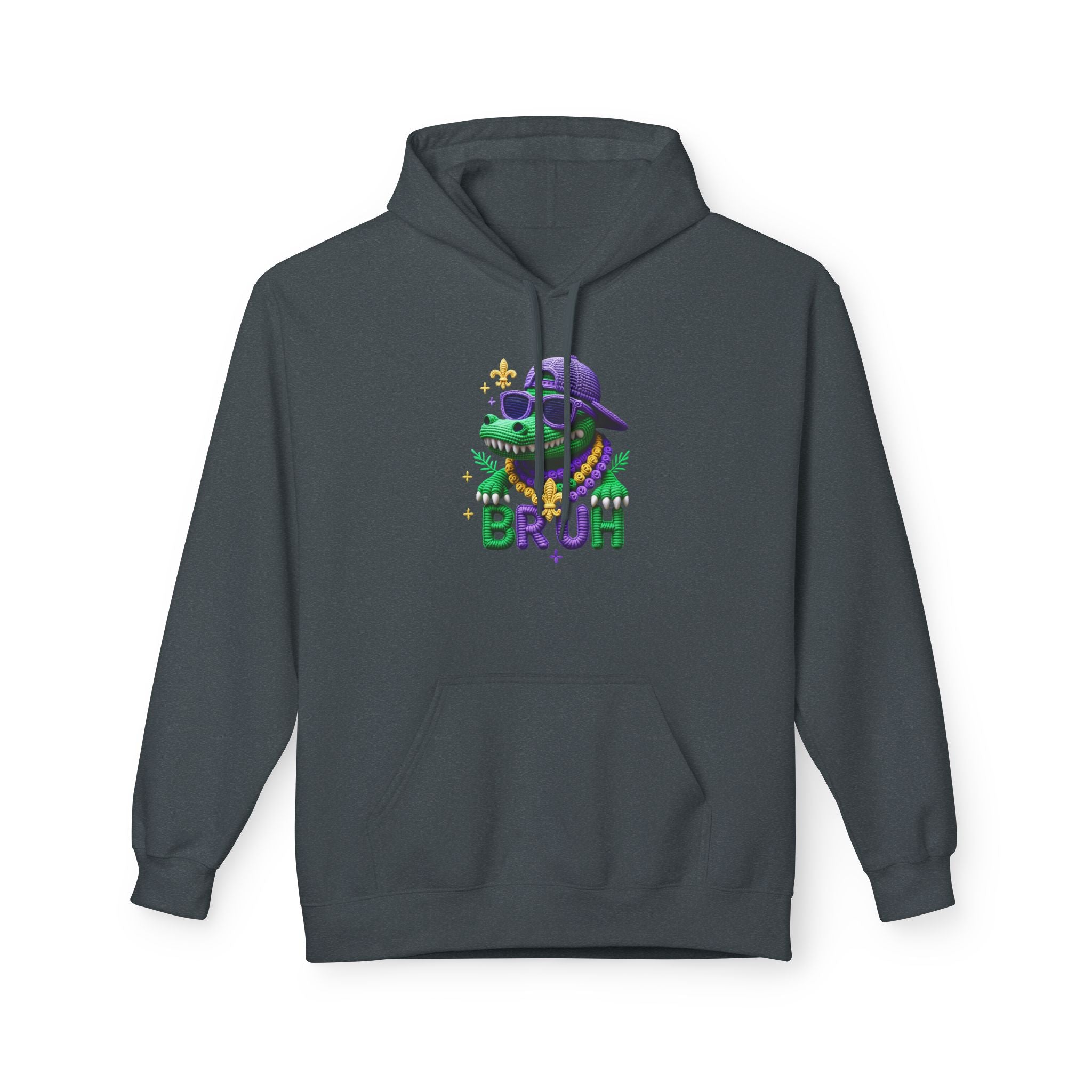 Mardi Gras Louisiana Fleur-de-Lis Hoodie — Bruh Gator Graphic