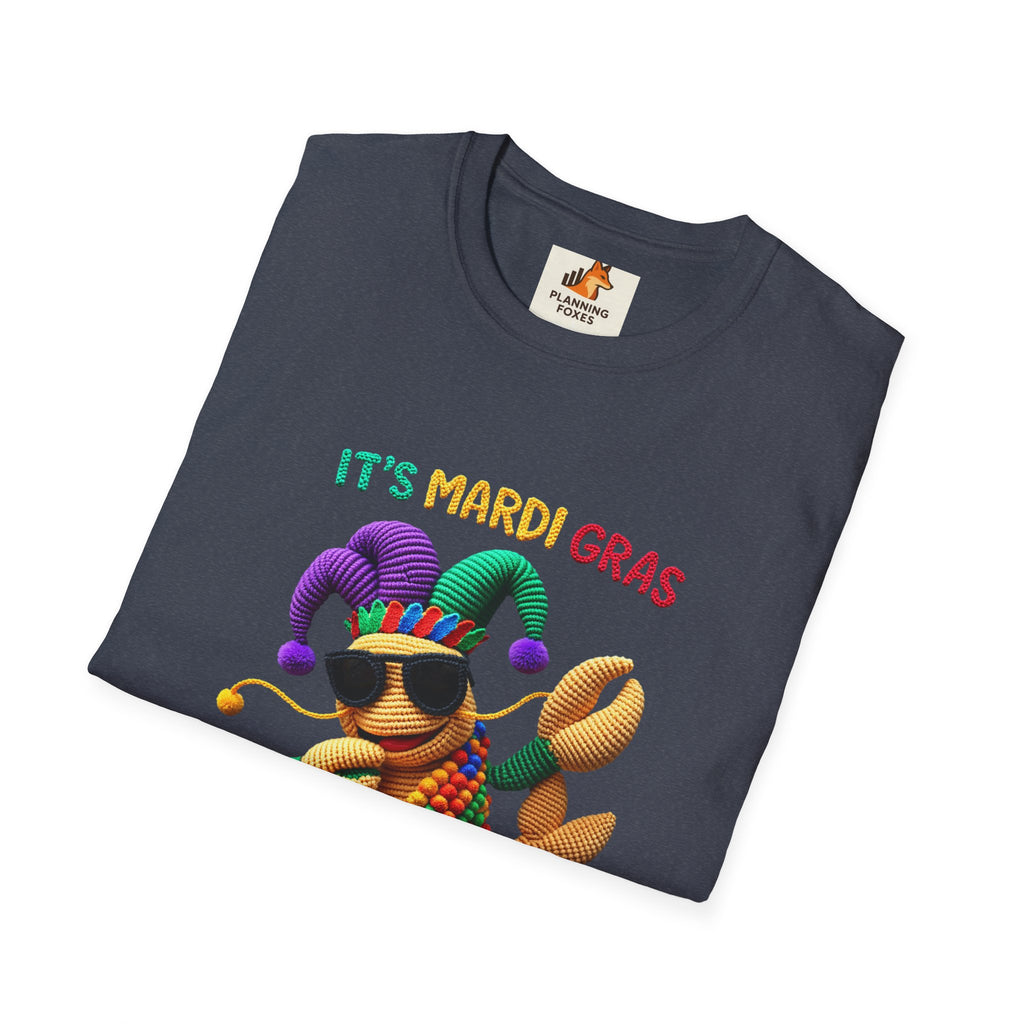 Mardi Gras Crab T-Shirt – "It's Mardi Gras Bruh" Party Tee