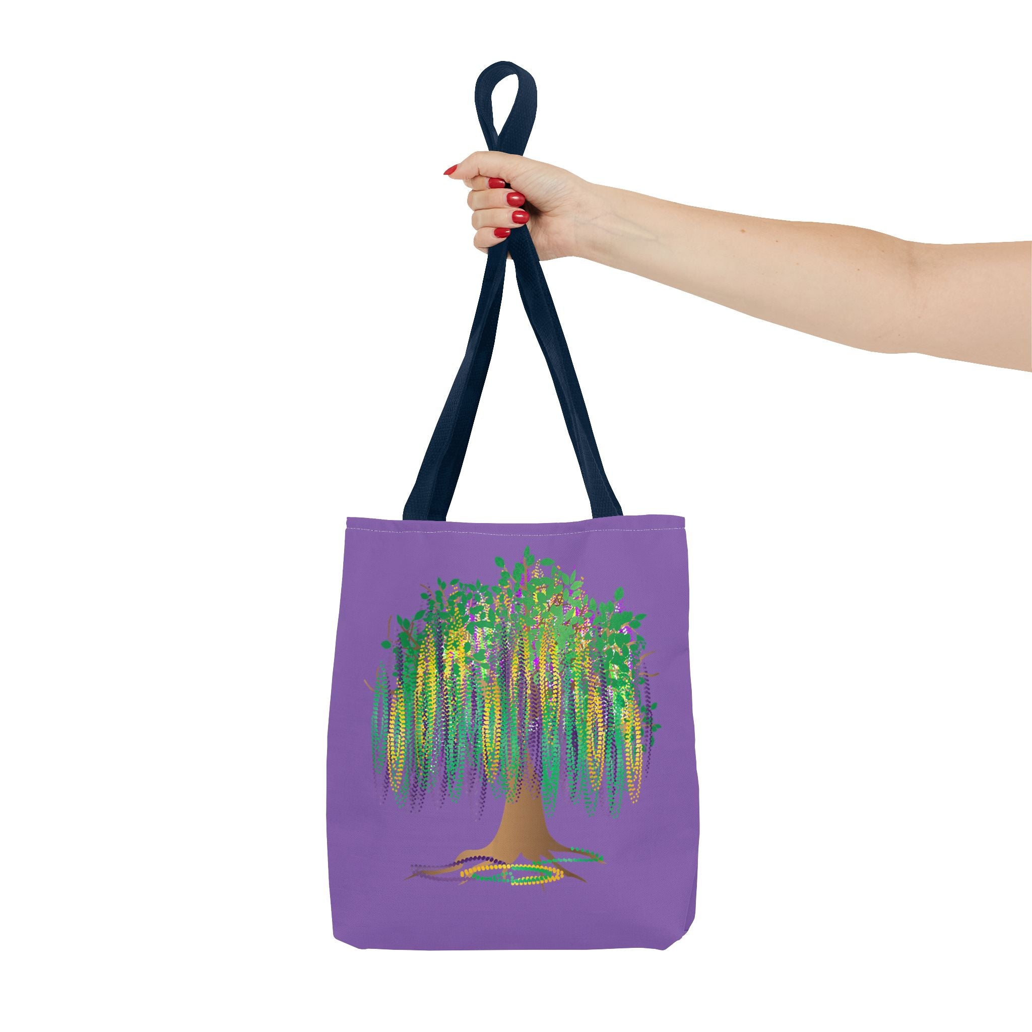 Mardi Gras Bead Tree Art Tote