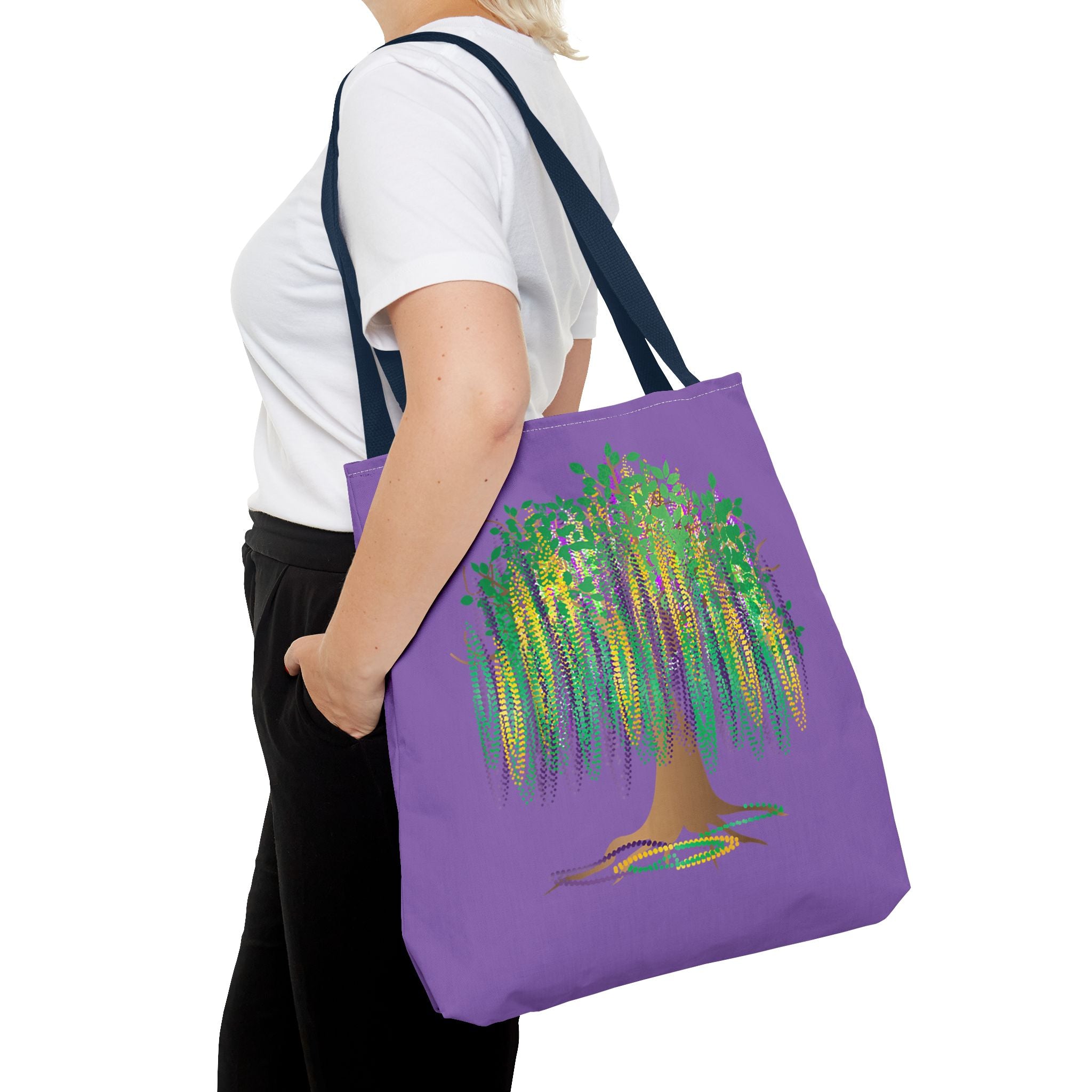 Mardi Gras Bead Tree Art Tote