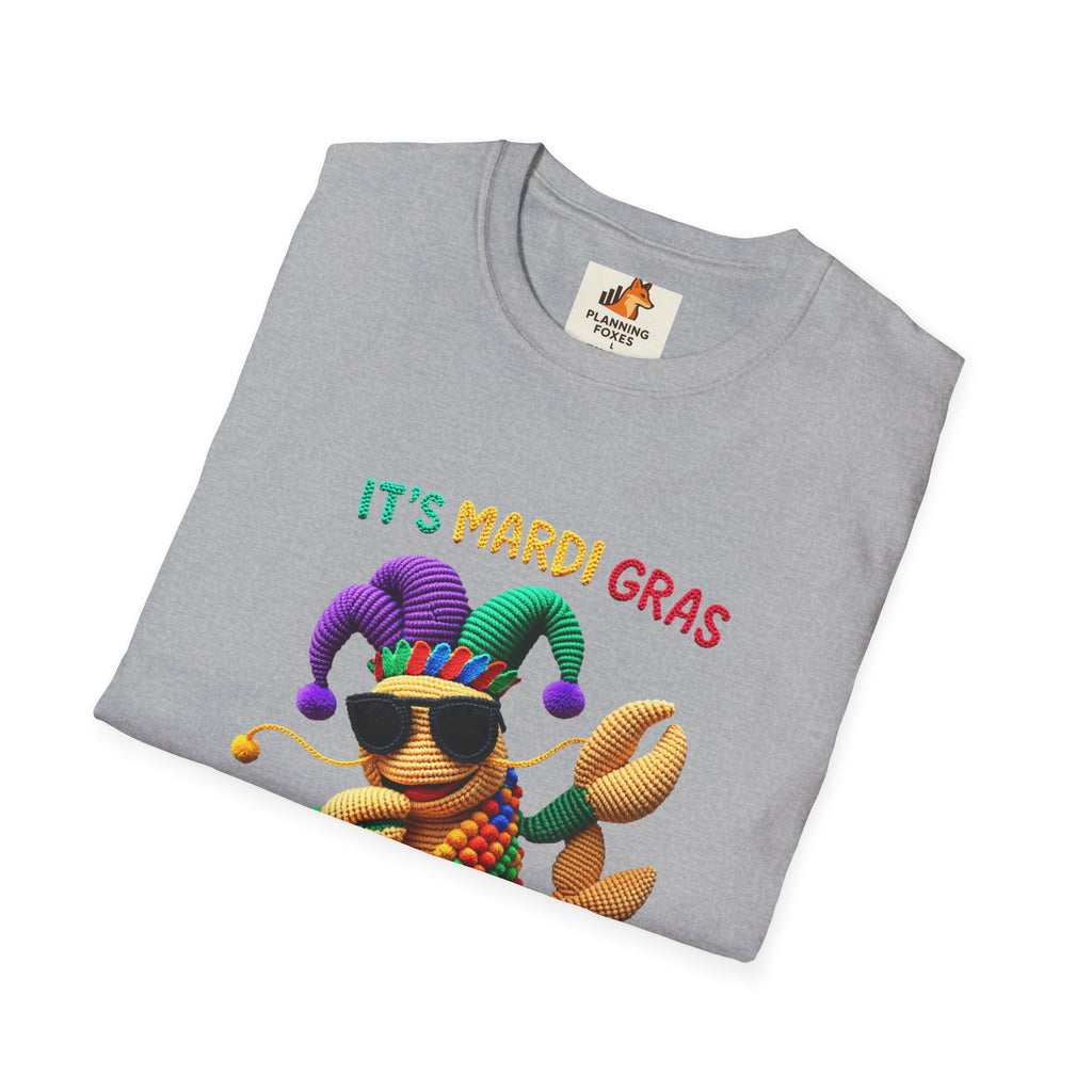 Mardi Gras Crab T-Shirt – "It's Mardi Gras Bruh" Party Tee