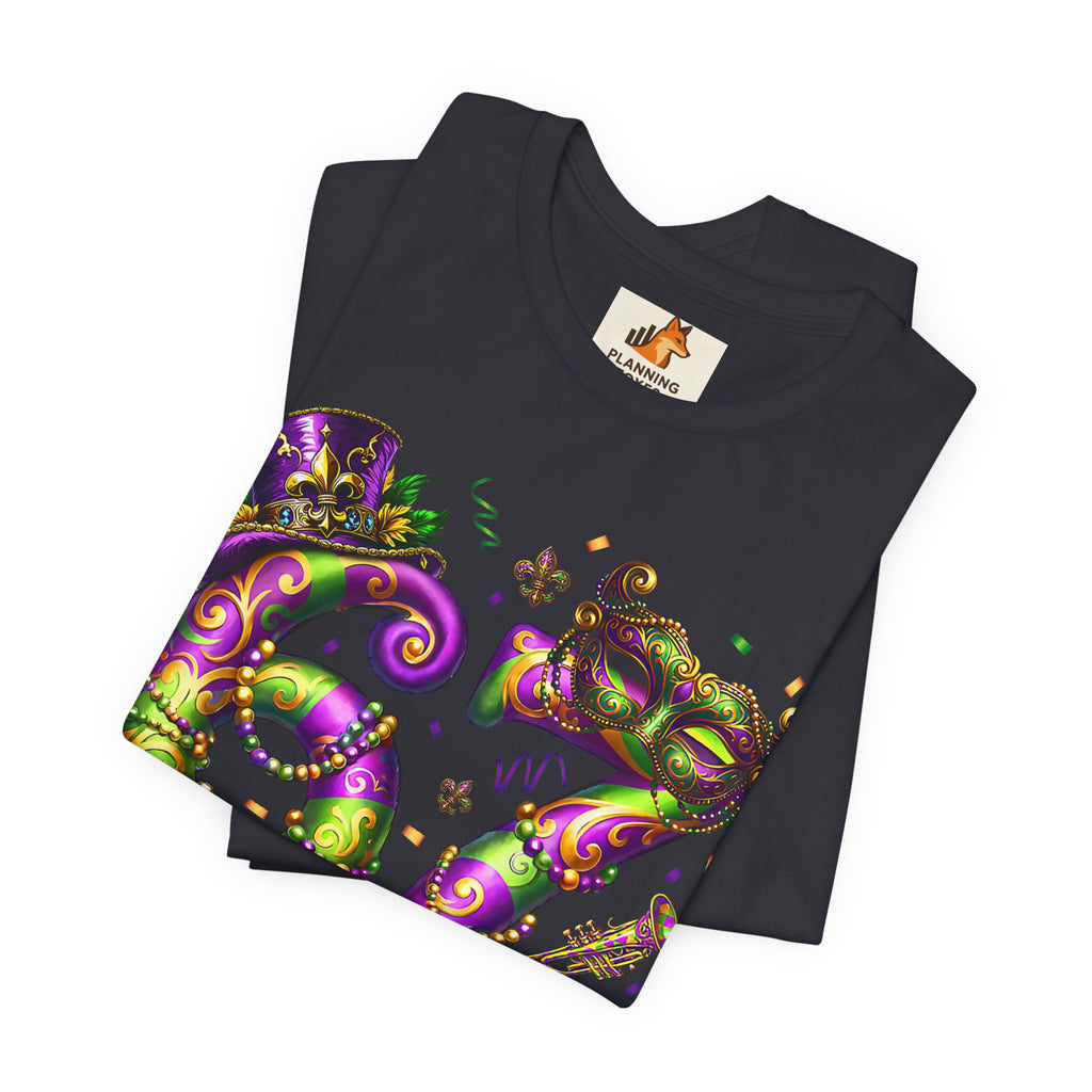Mardi Gras 67 Bruh T-Shirt — Festive Beads & Mask Party Tee