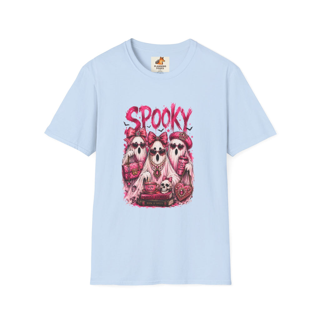 Spooky Pink Skull Trio T-Shirt