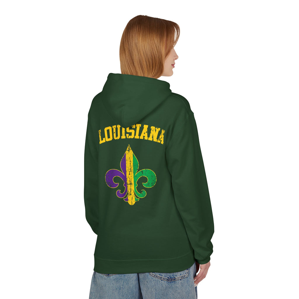 Mardi Gras Louisiana Fleur-de-Lis Hoodie — Bruh Gator Graphic