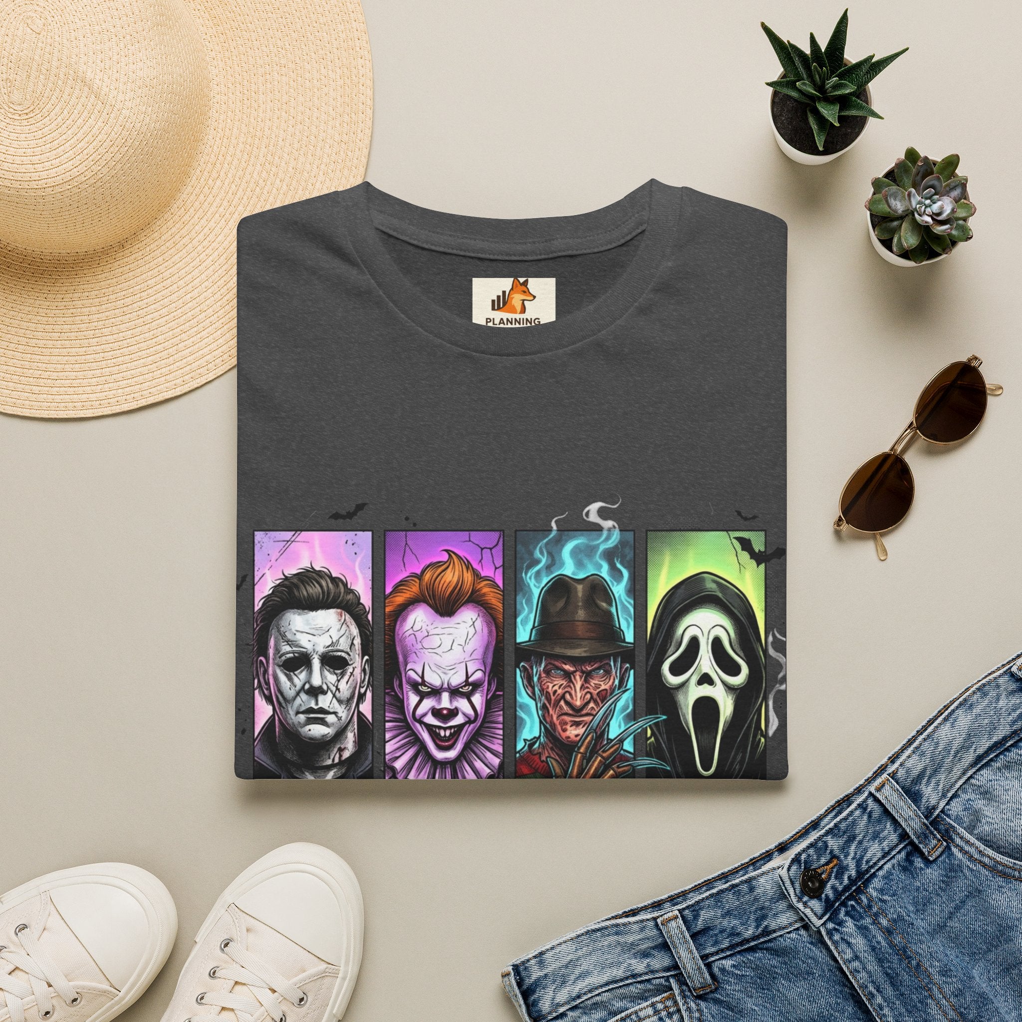 Halloween Horror Icons T-Shirt — "Spooky Season" Graphic Tee