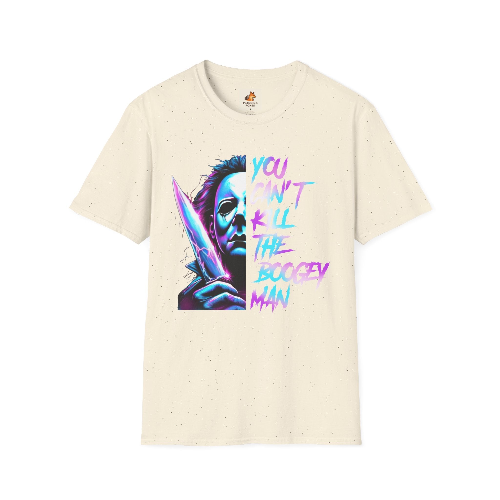 You Can't Kill the Boogeyman T‑Shirt — Retro Neon Michael Myers Horror Tee